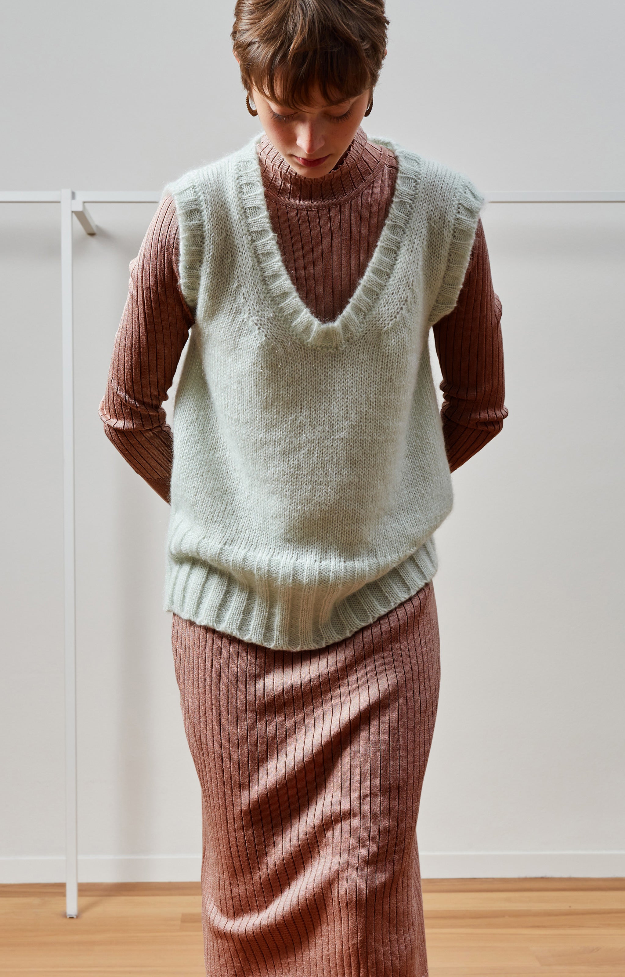 Skin turtleneck dress