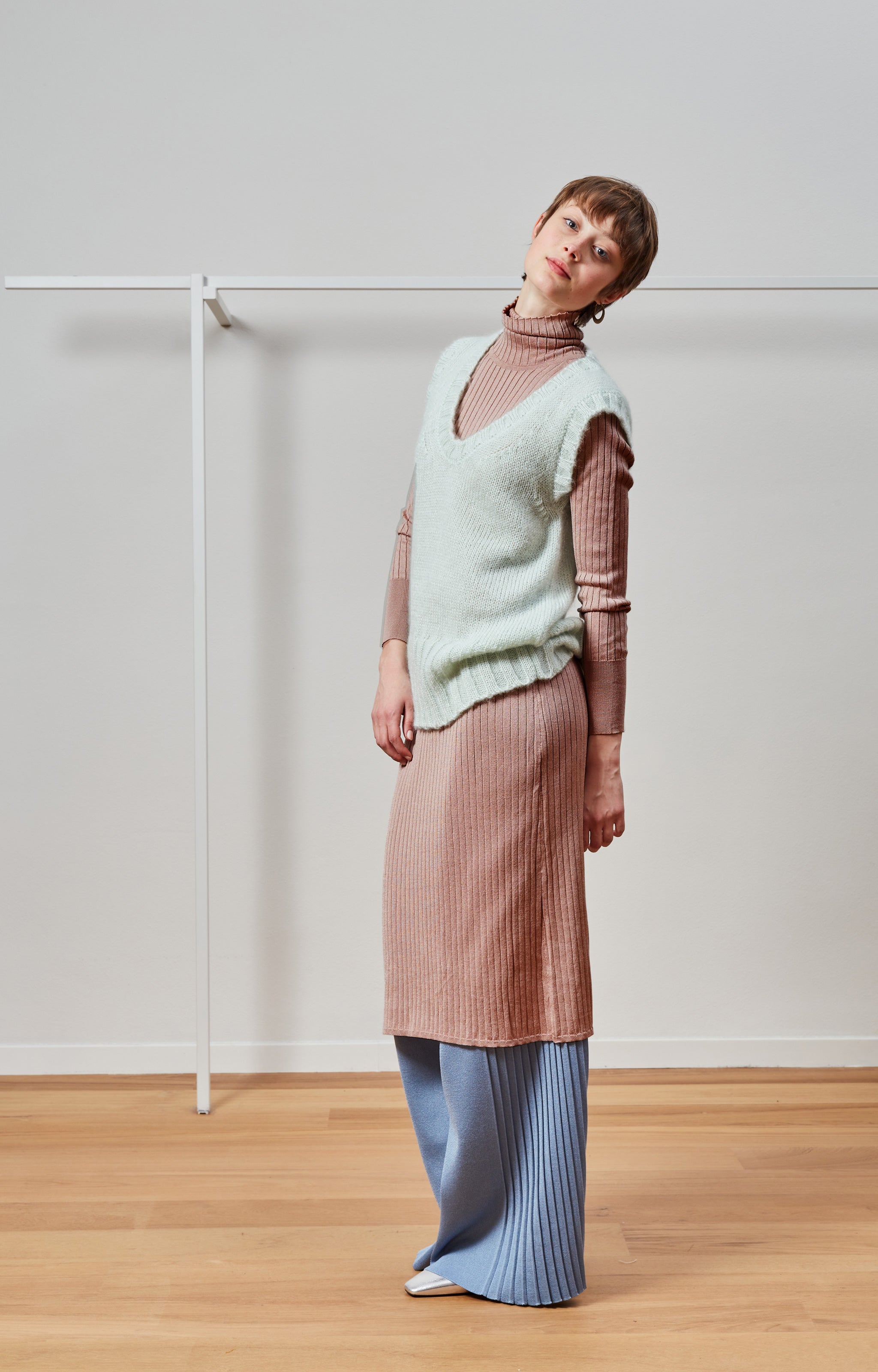 Skin turtleneck dress