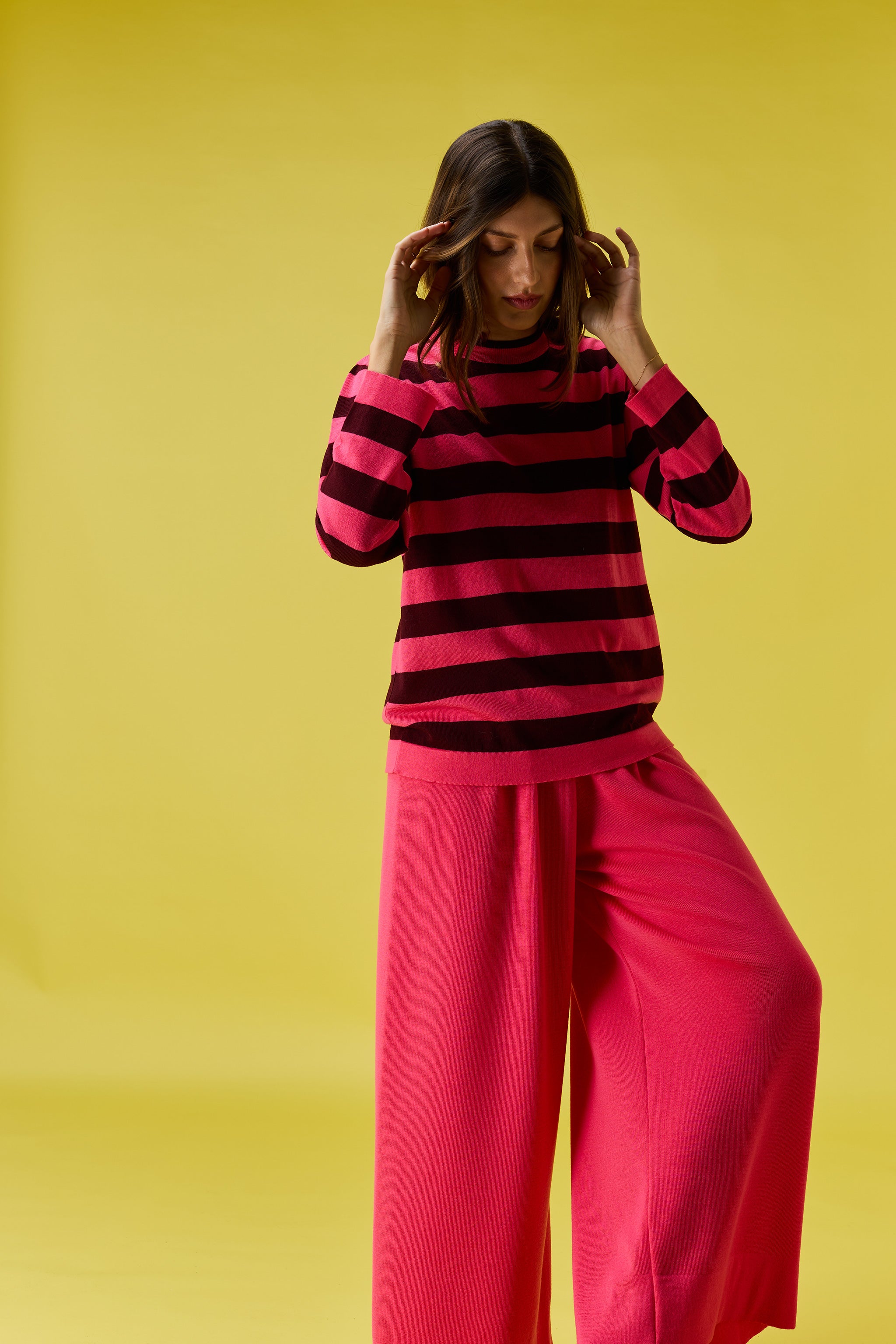 Striped unisex t-shirt