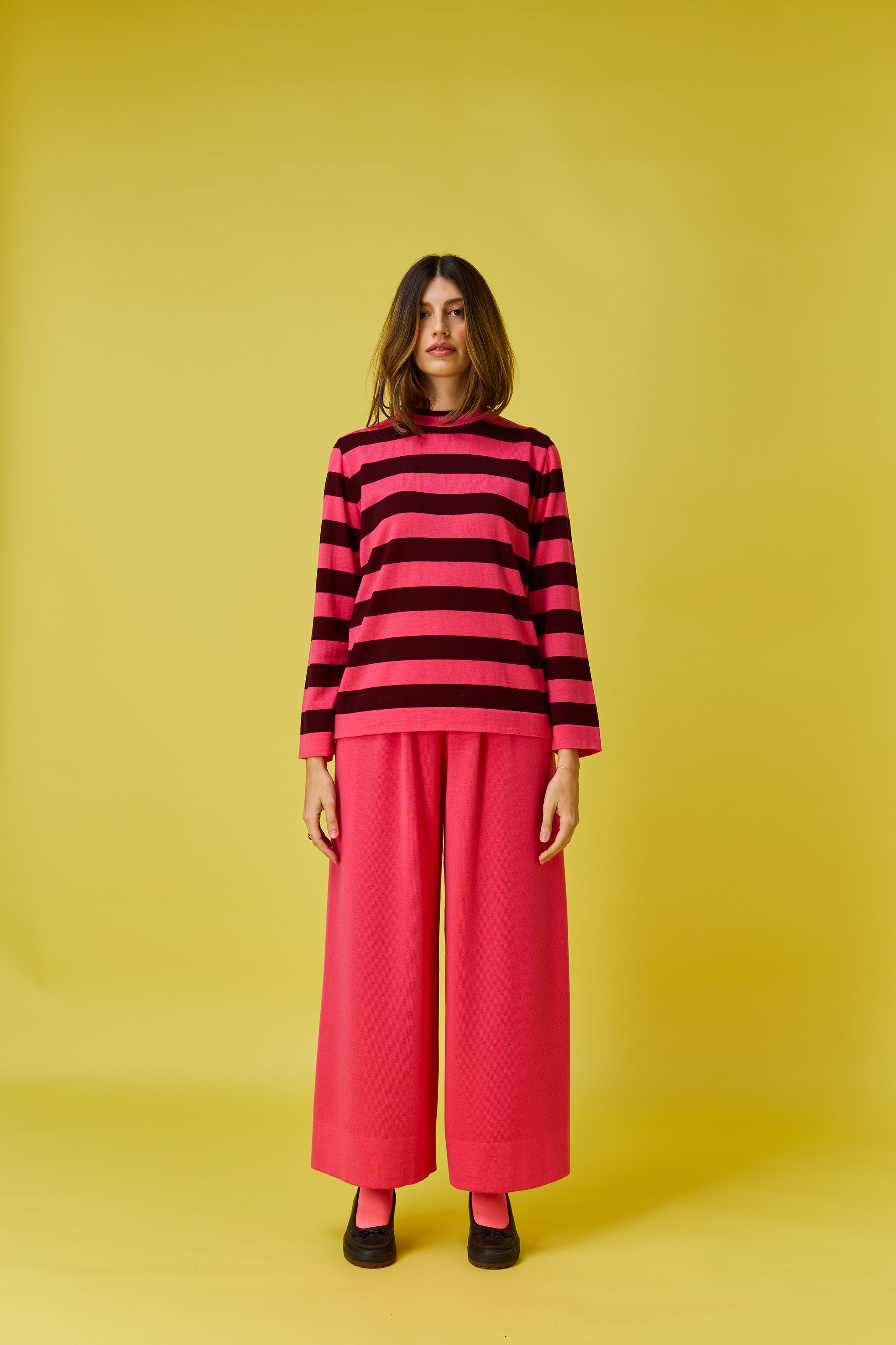 Striped unisex t-shirt