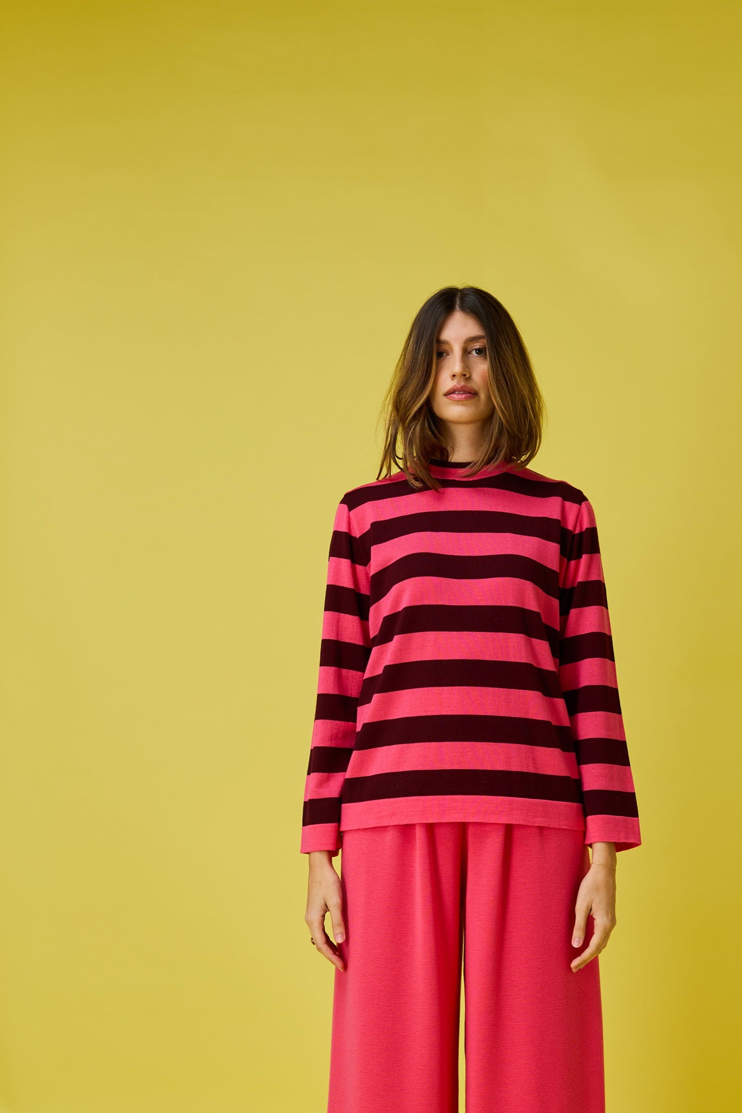 Striped unisex t-shirt