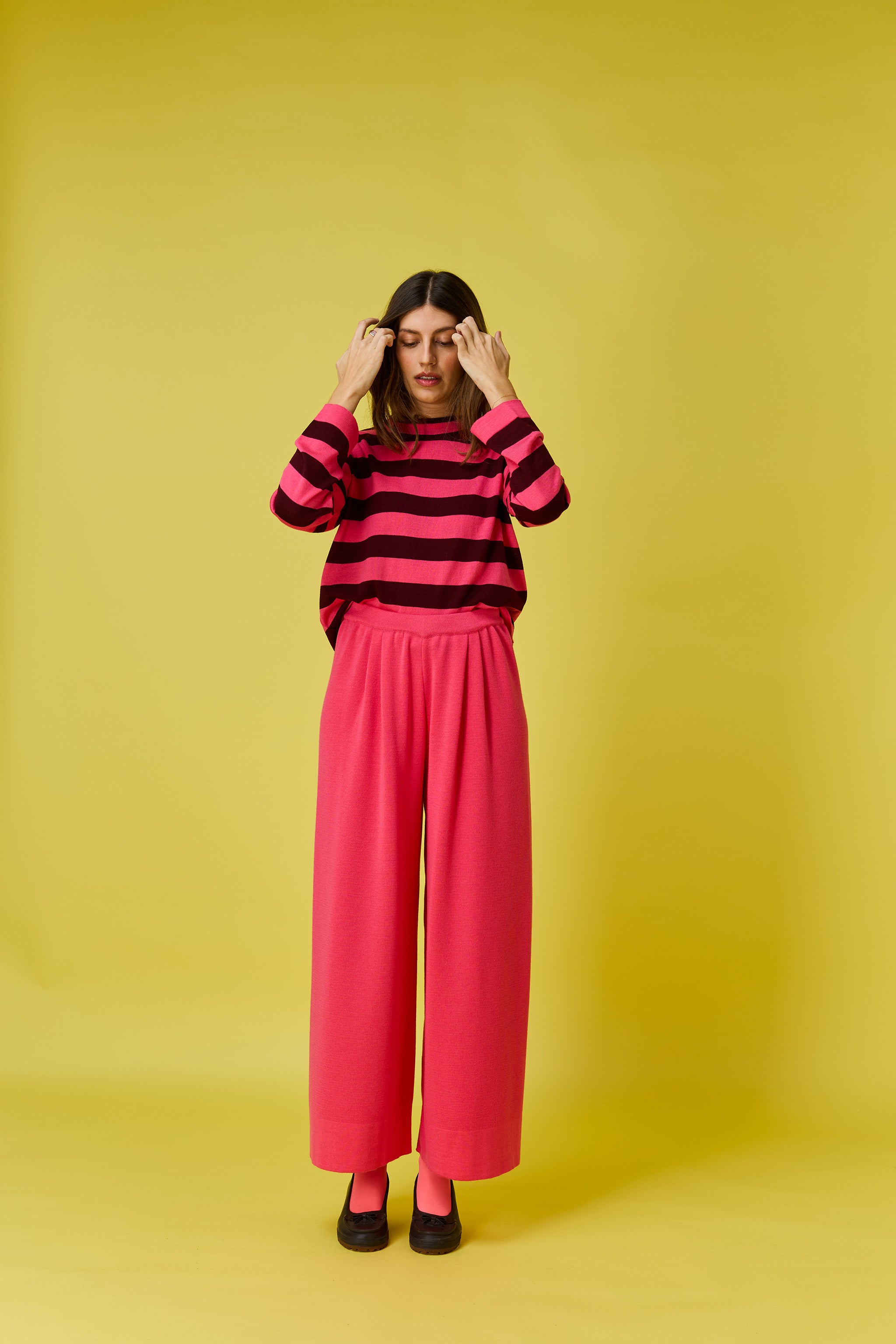 Striped unisex t-shirt