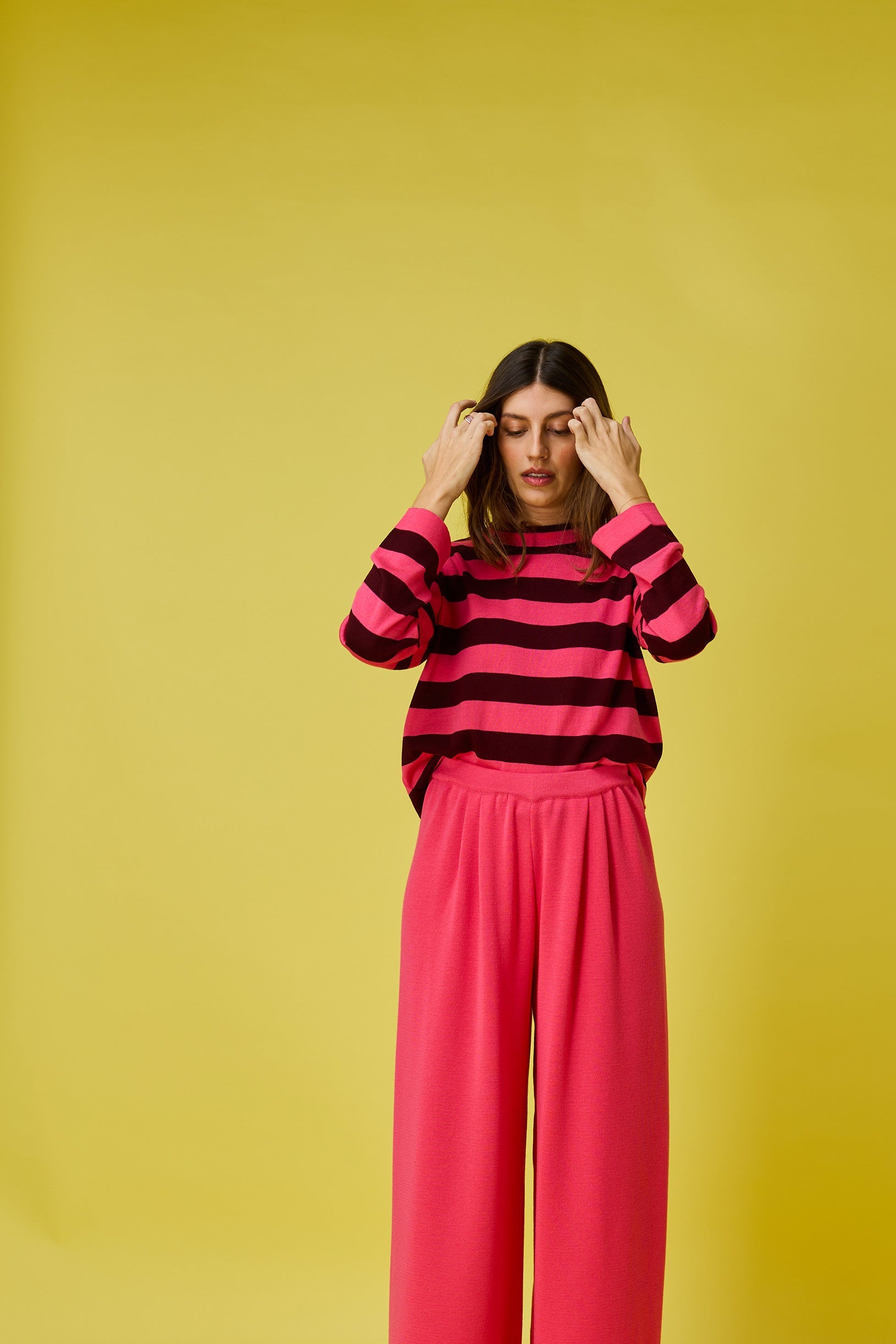 Striped unisex t-shirt