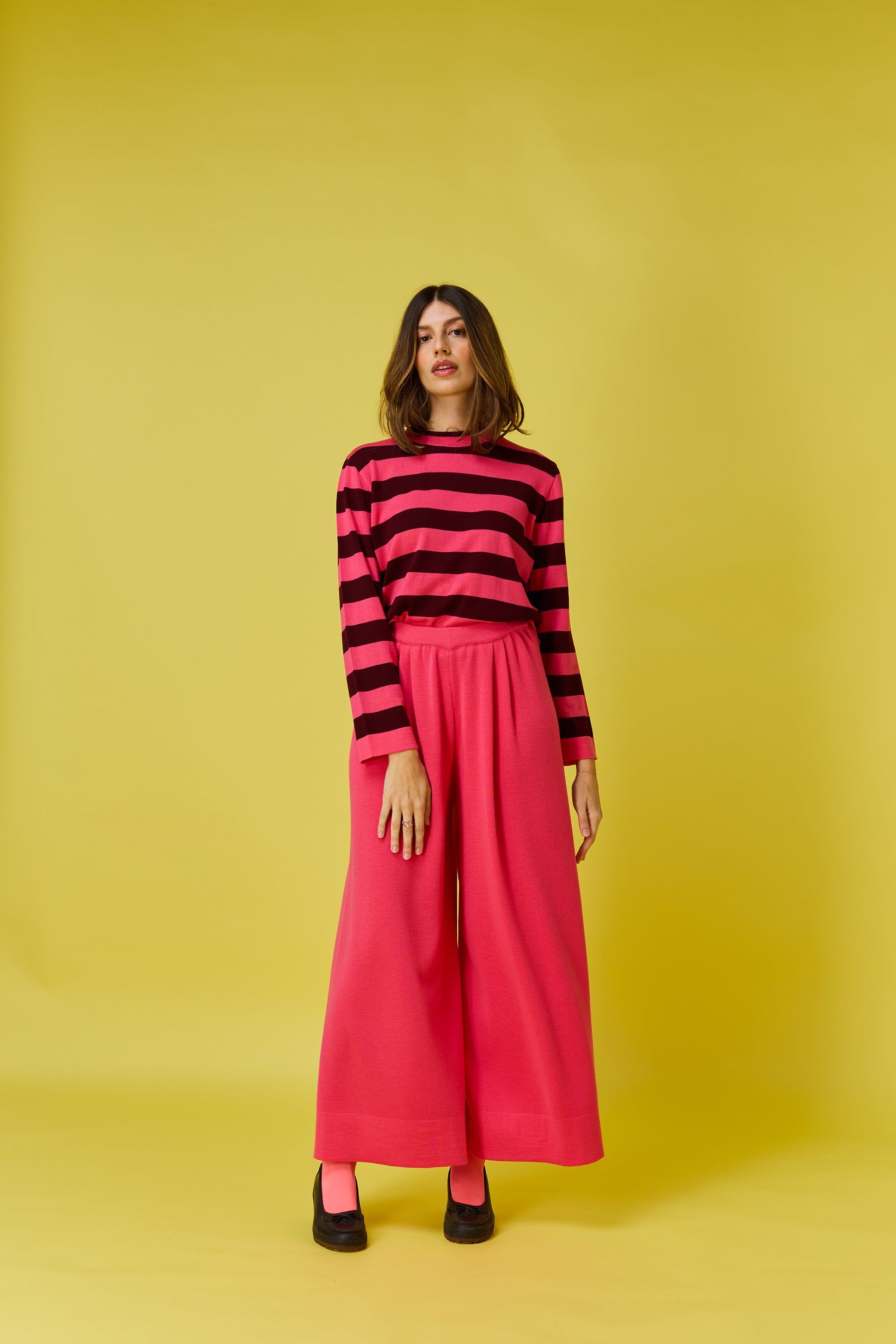 Striped unisex t-shirt
