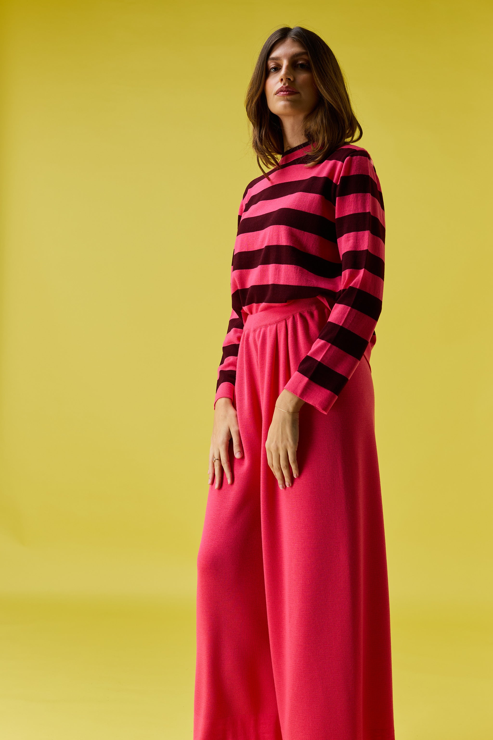 Striped unisex t-shirt