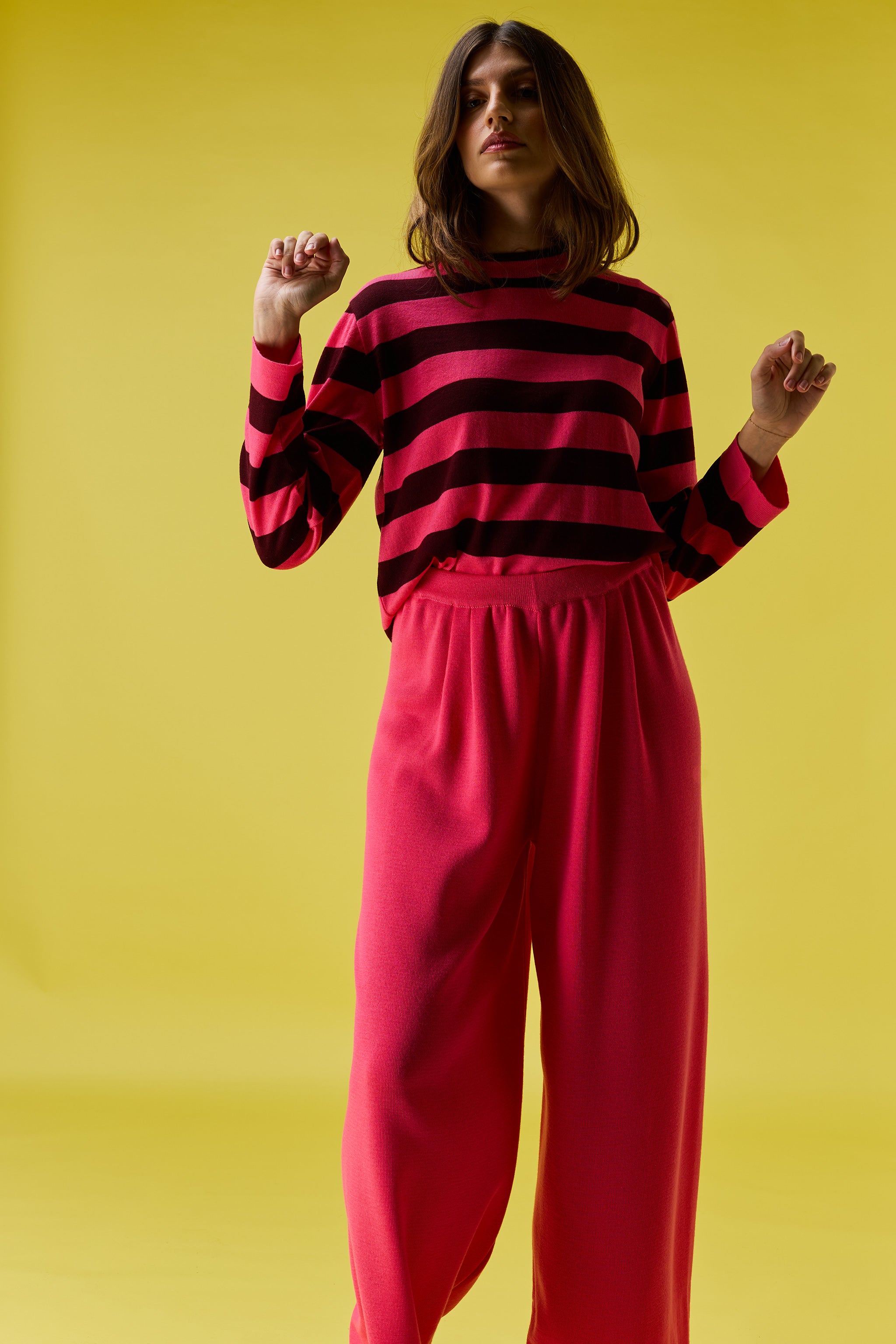 Striped unisex t-shirt