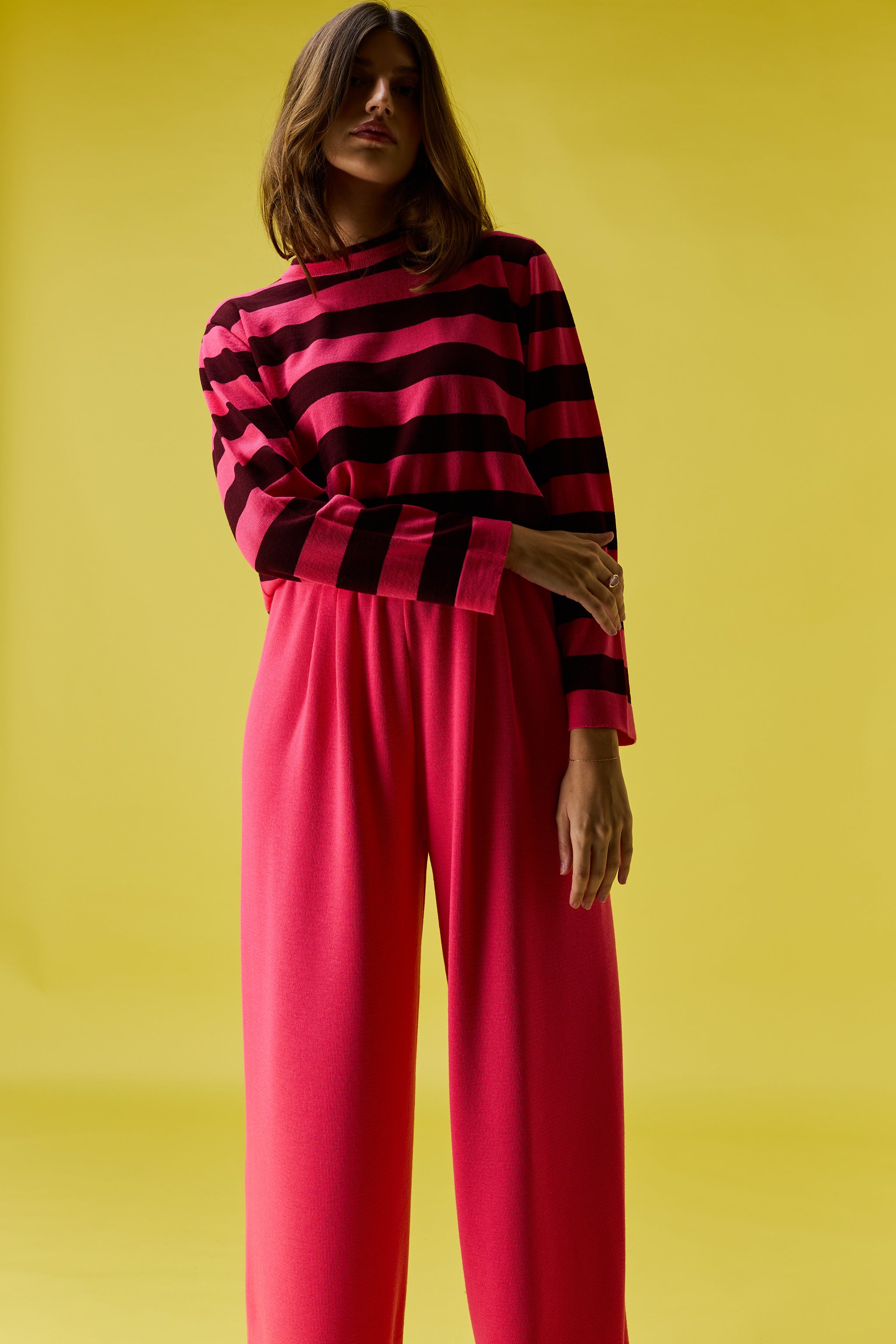 Striped unisex t-shirt
