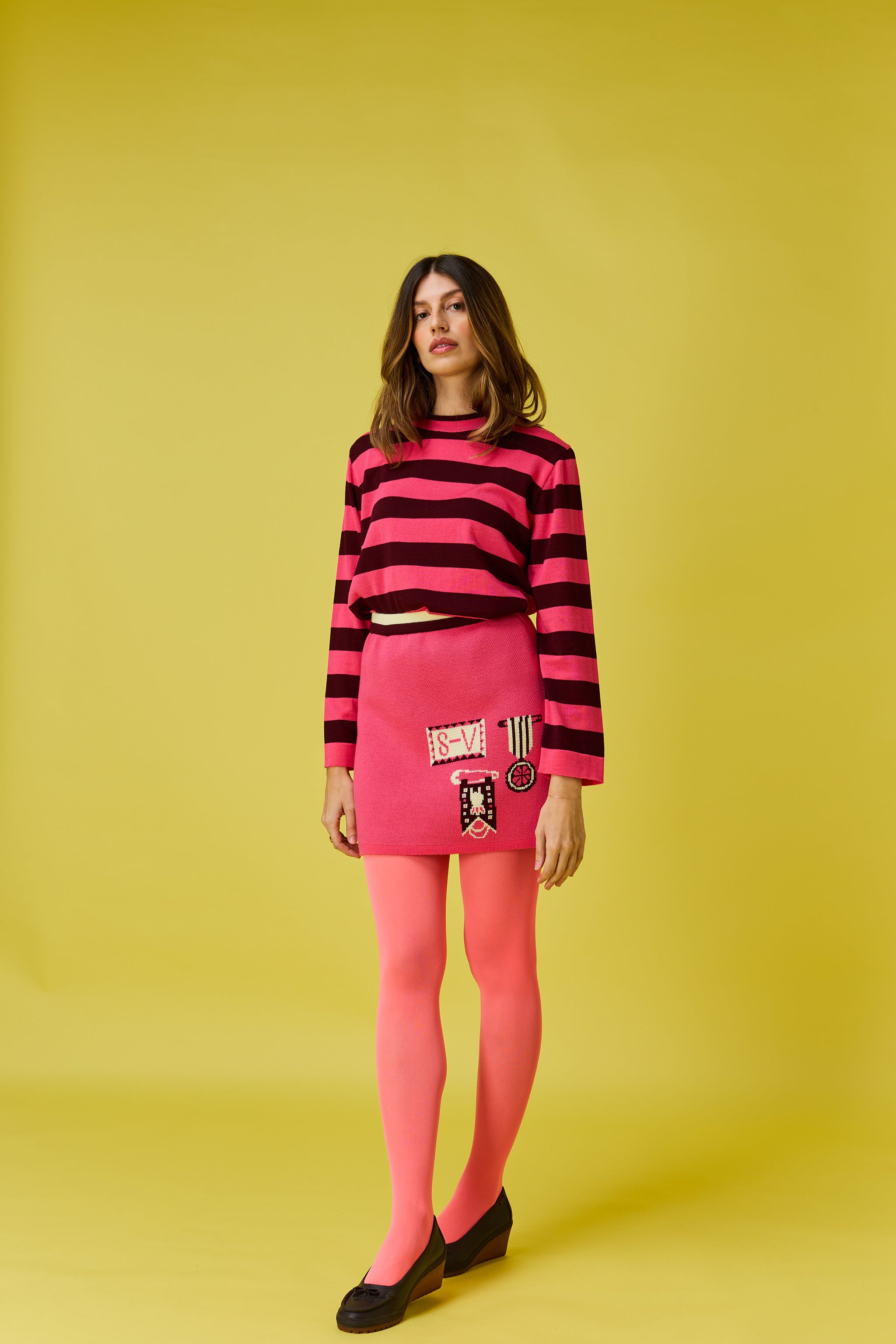 Striped unisex t-shirt