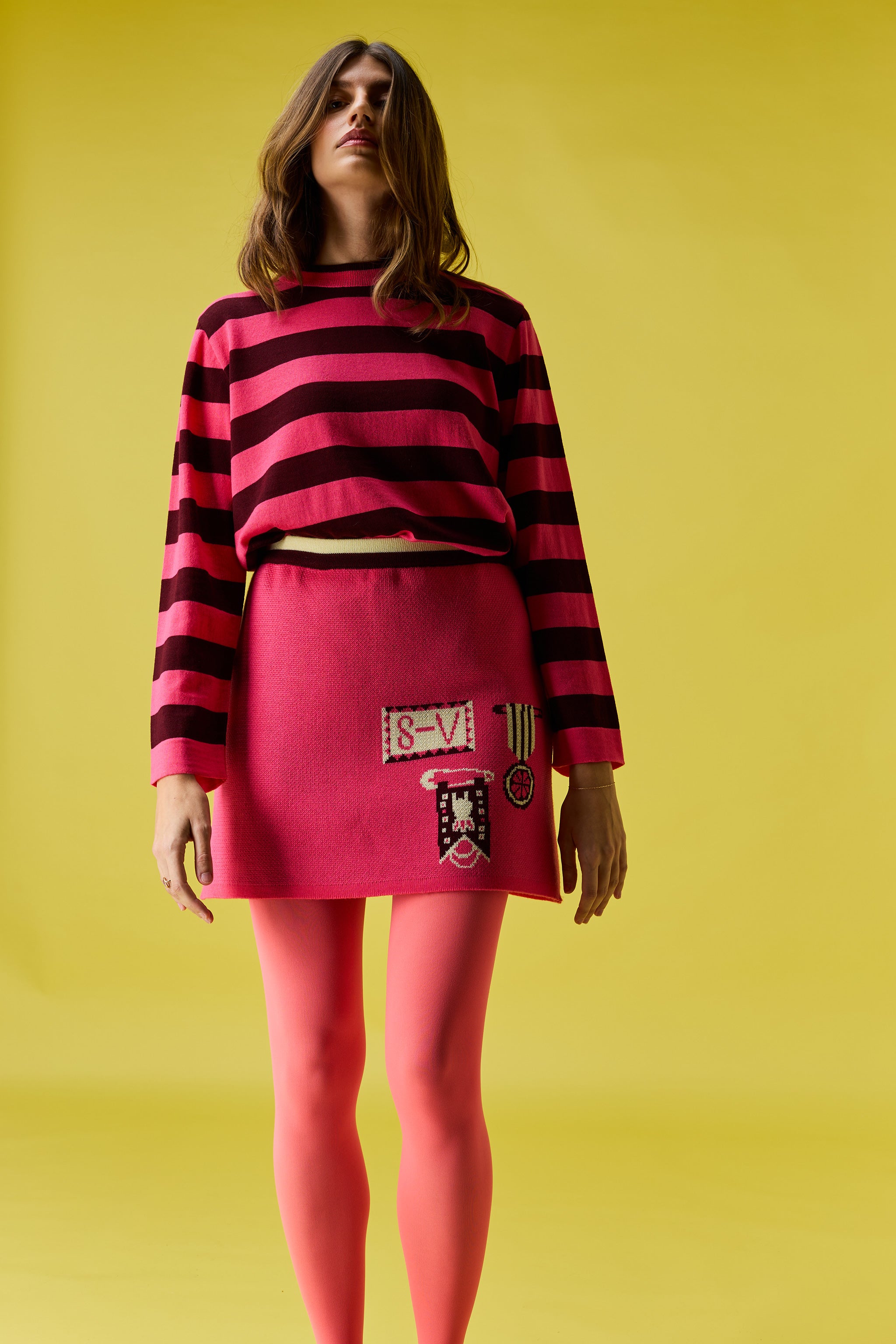Striped unisex t-shirt