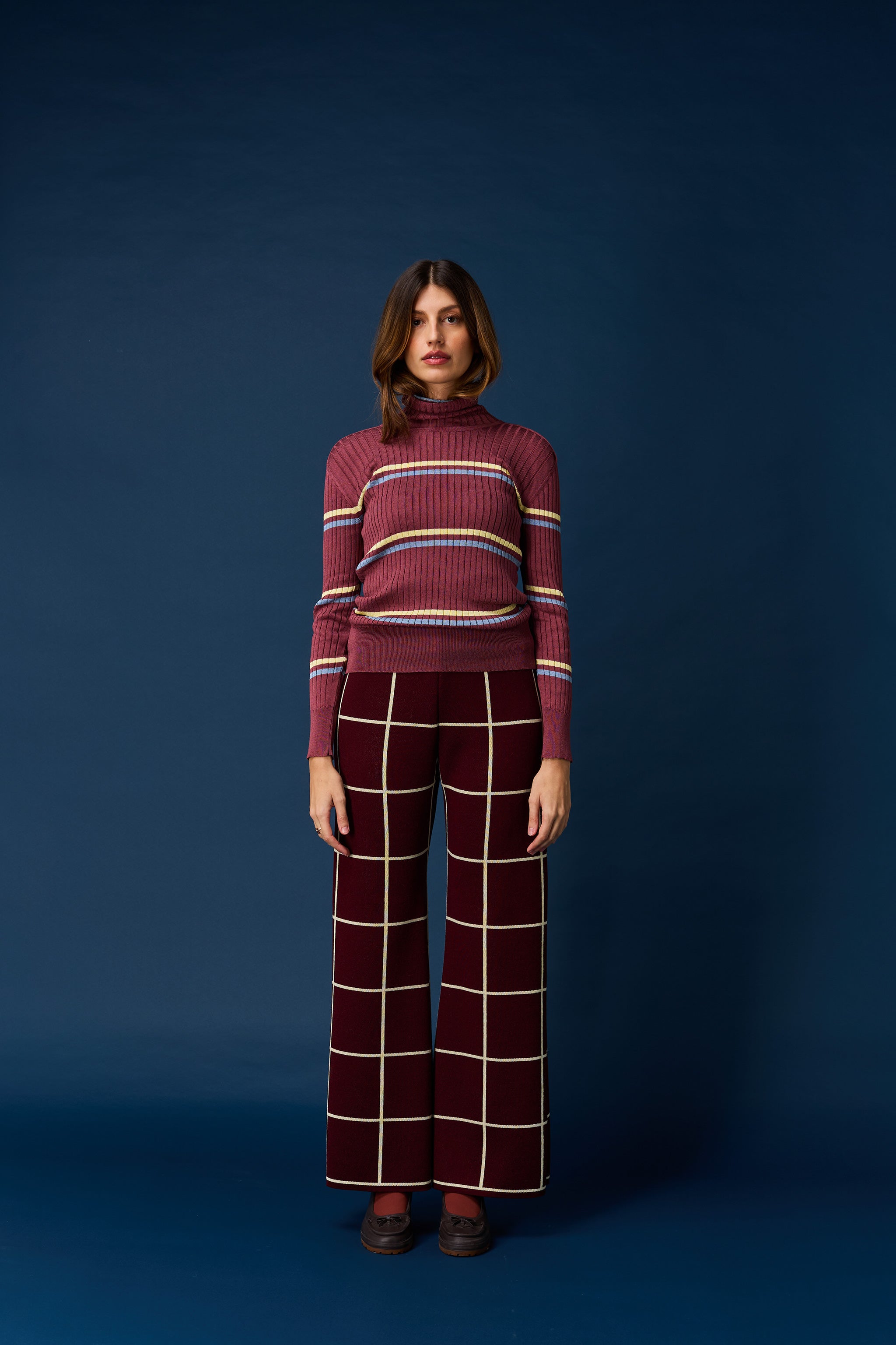 Grid trousers