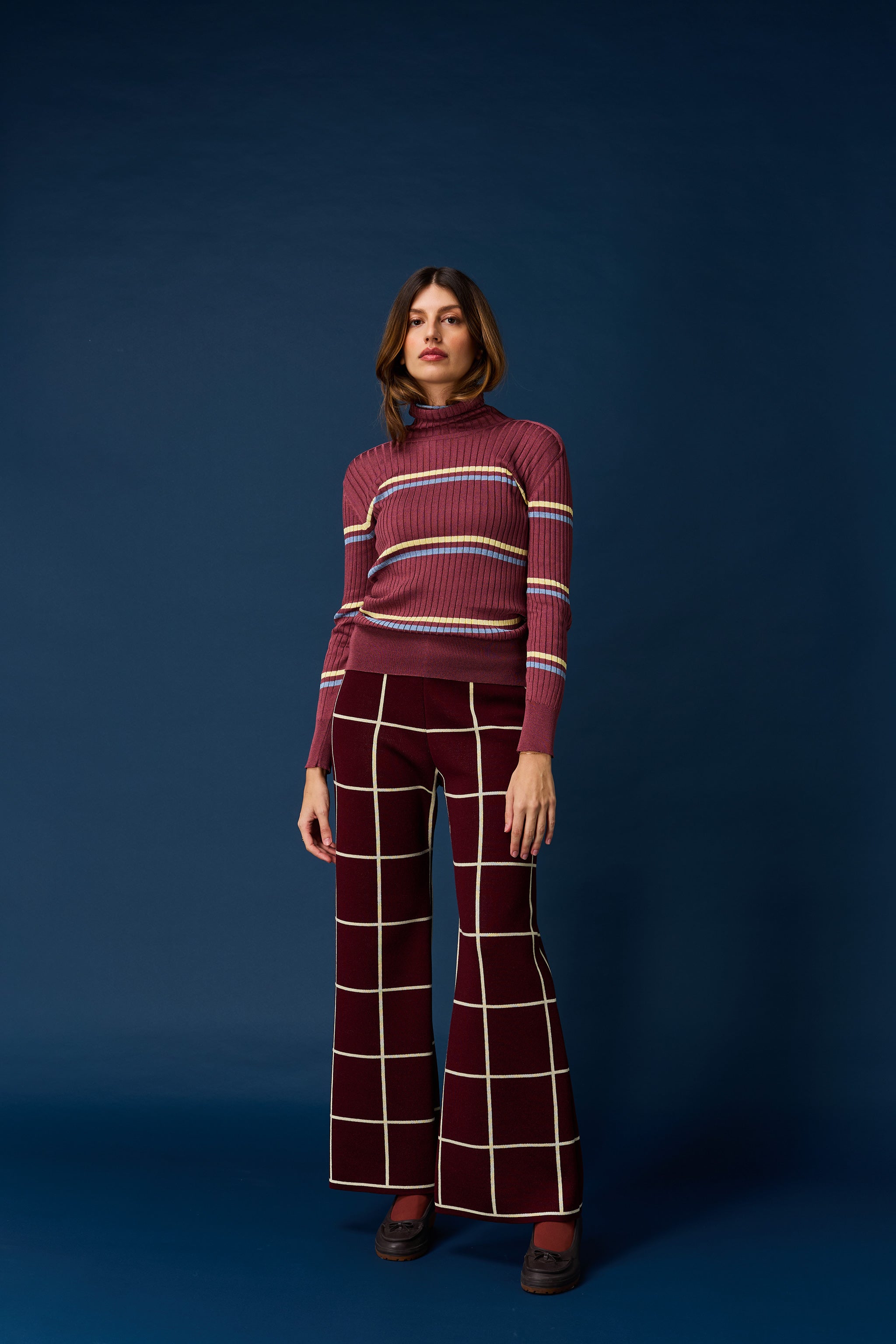 Grid trousers