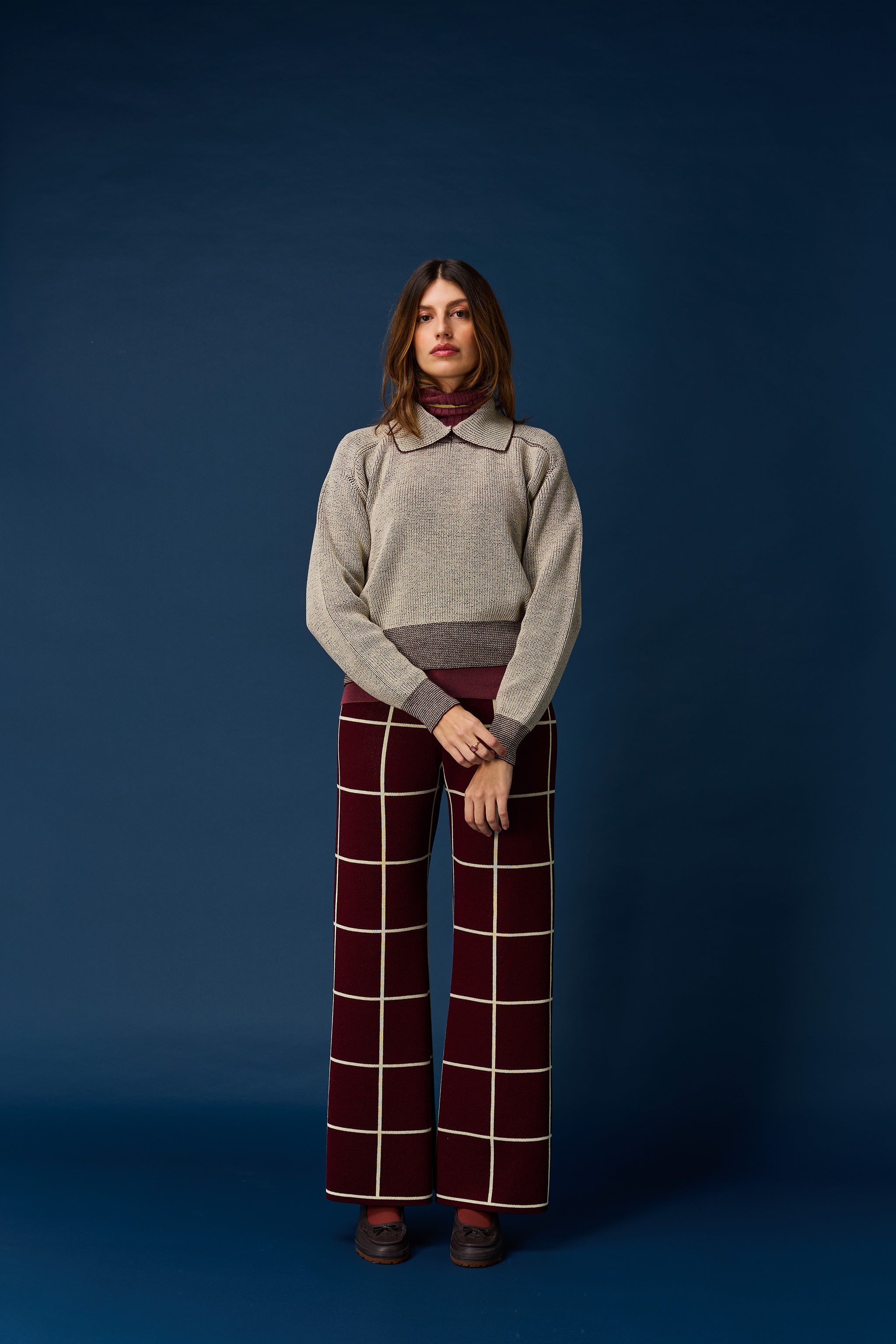 Grid trousers