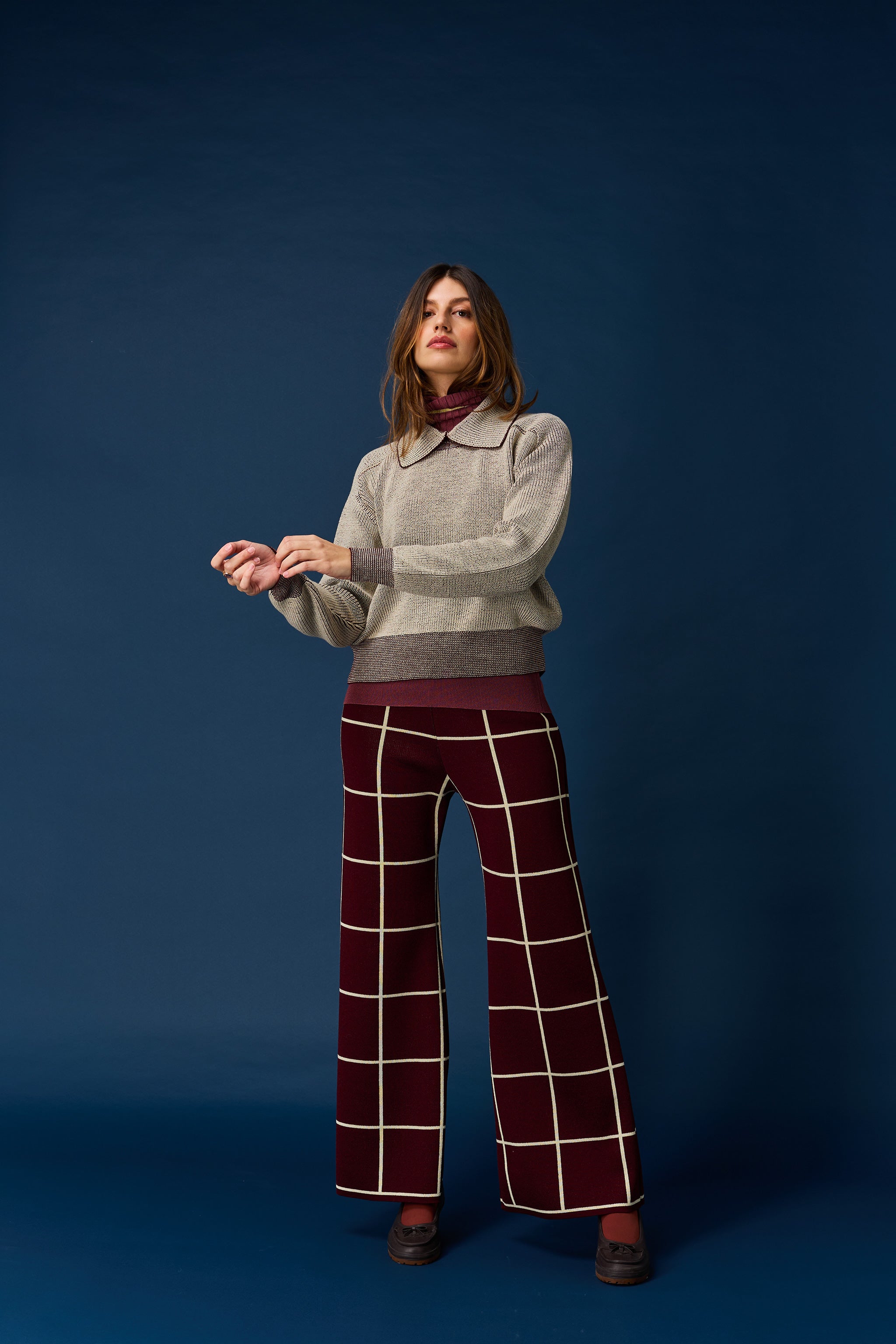 Grid trousers