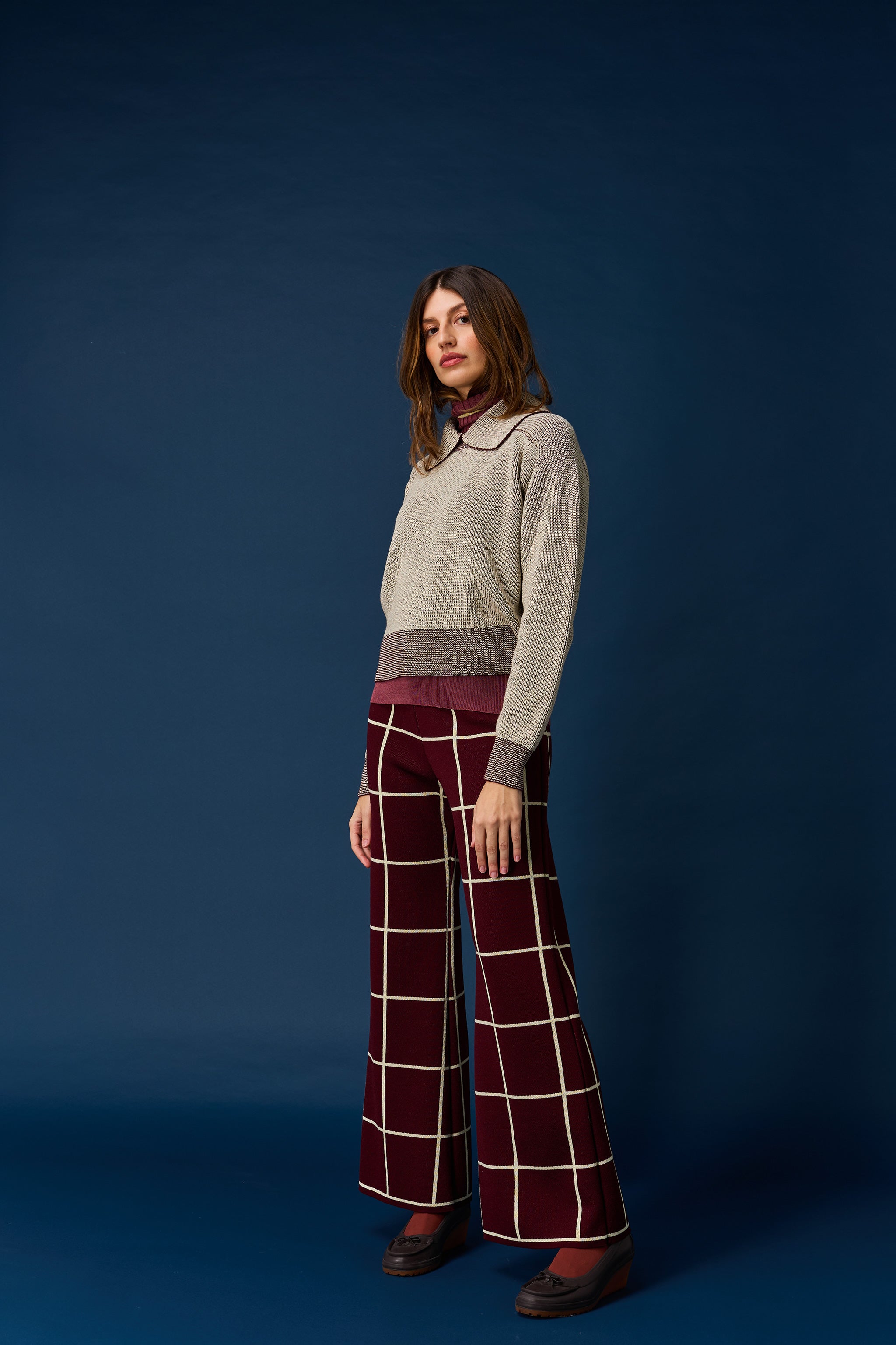Grid trousers