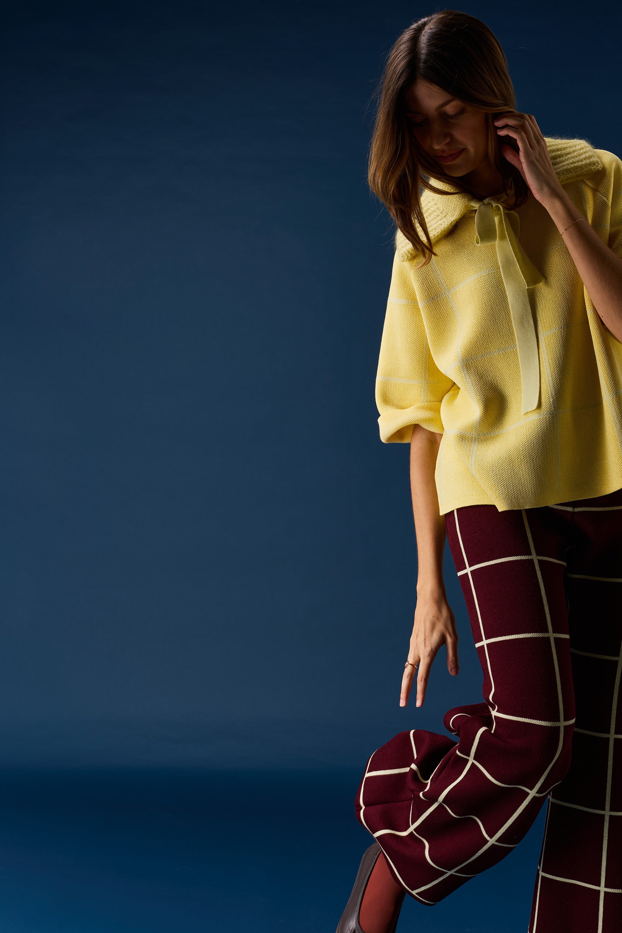 Grid trousers