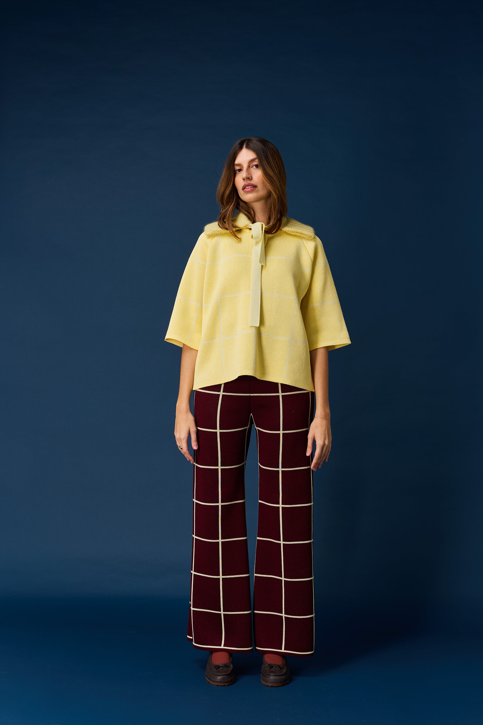 Grid trousers