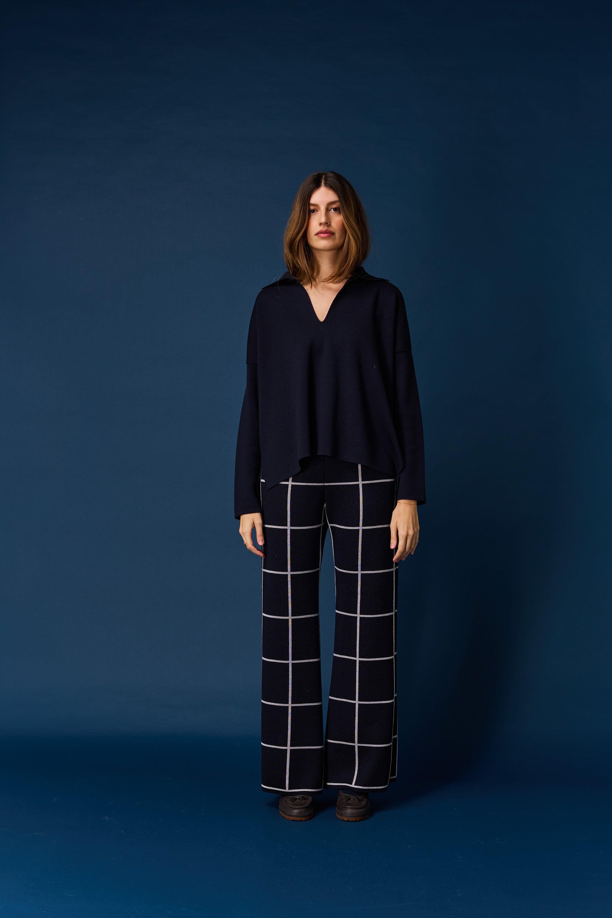 Grid trousers