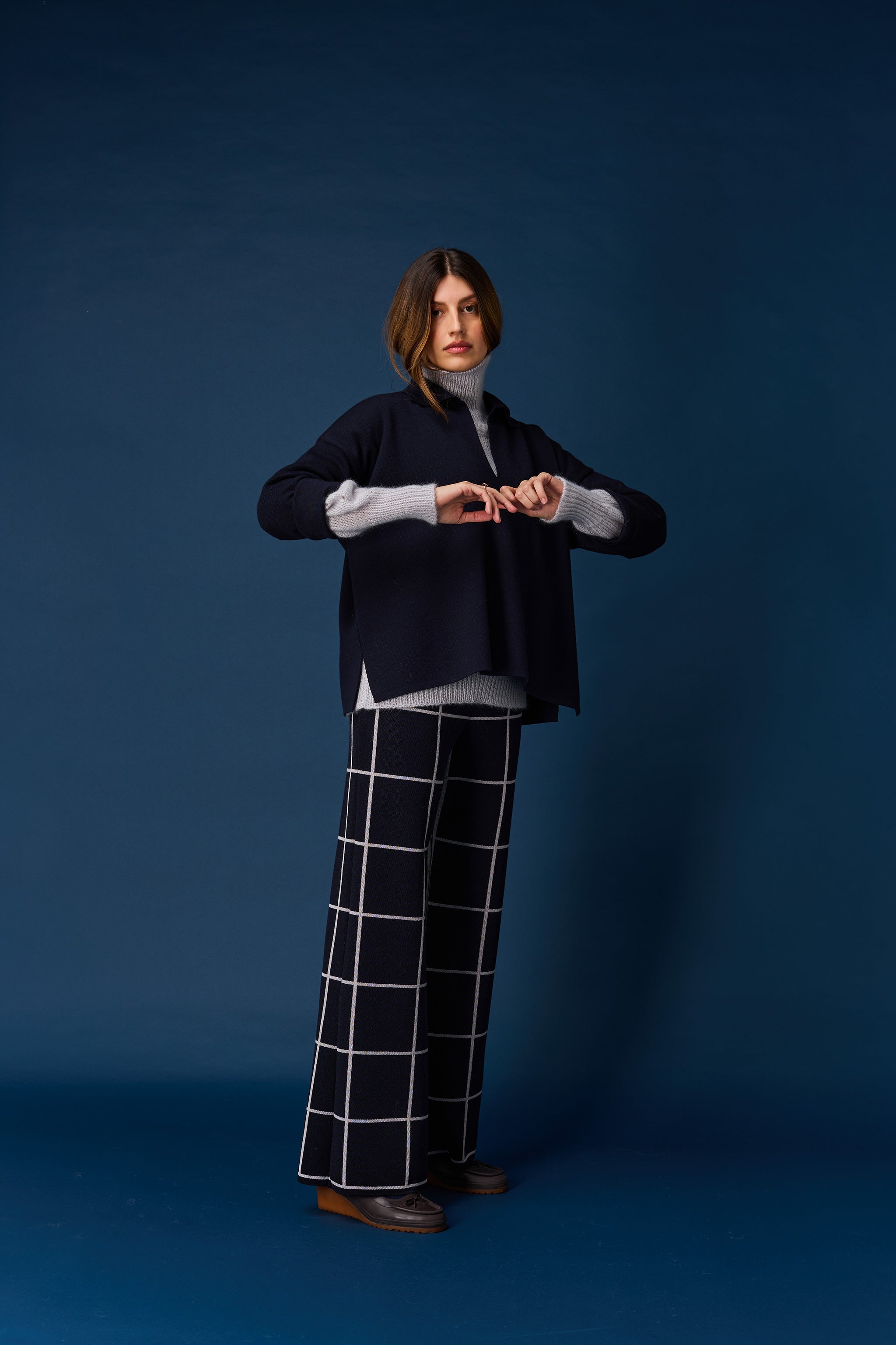 Grid trousers