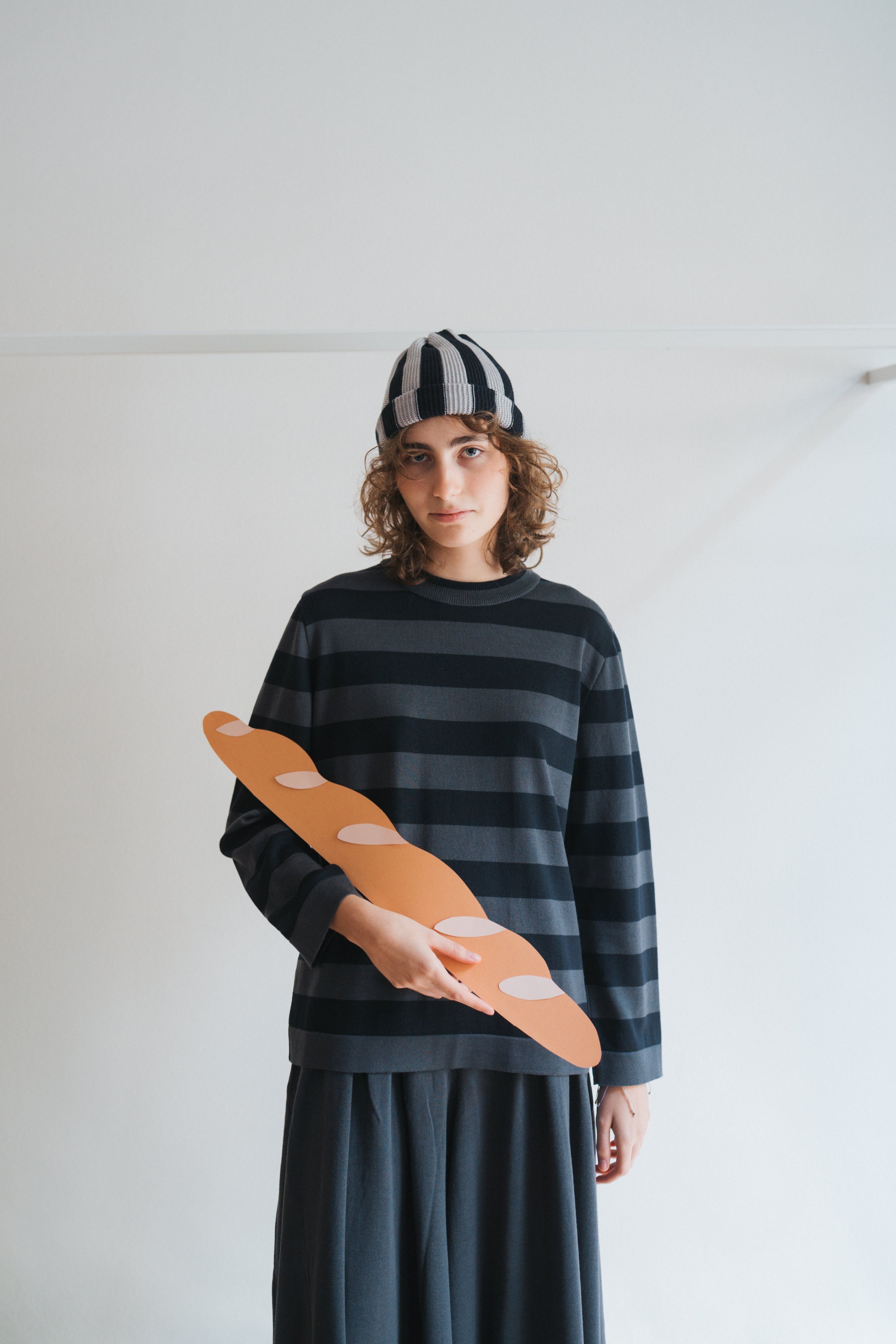 Striped unisex t-shirt