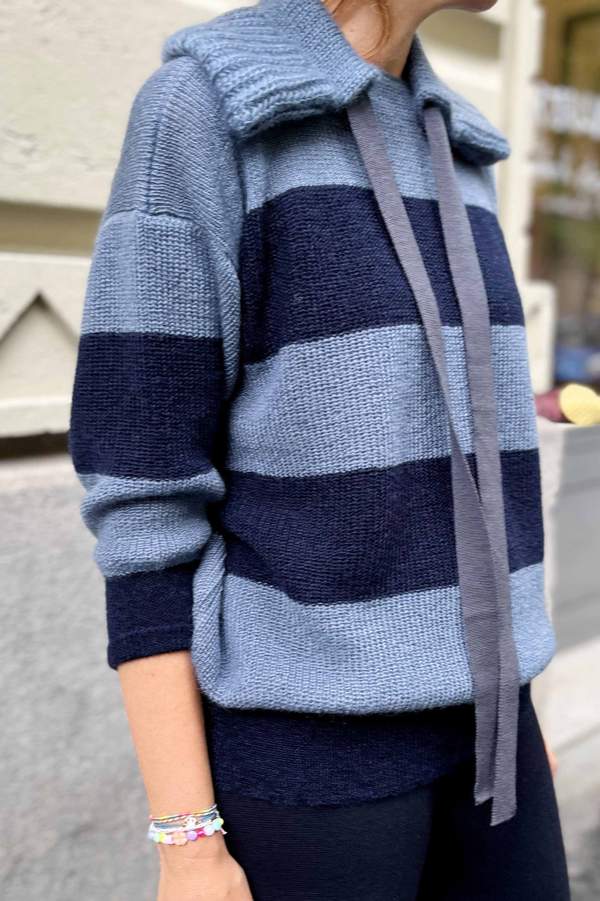 Cloud striped sweater