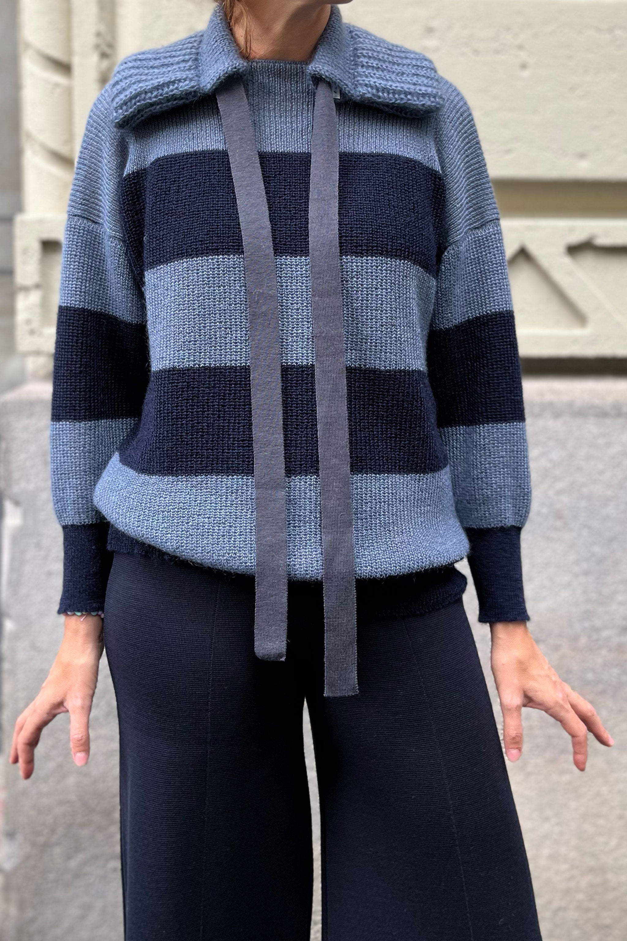 Cloud striped sweater