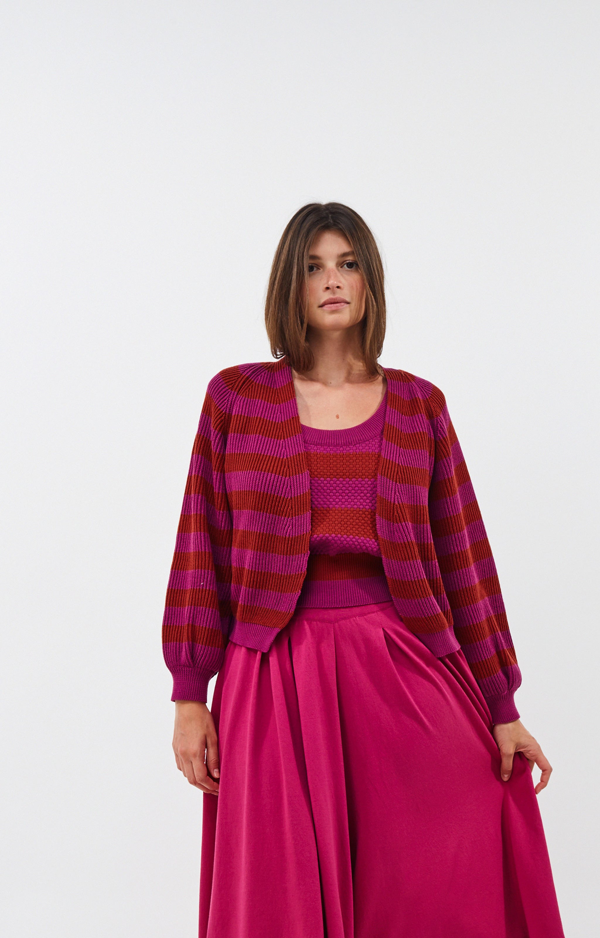 Stripy cardigan