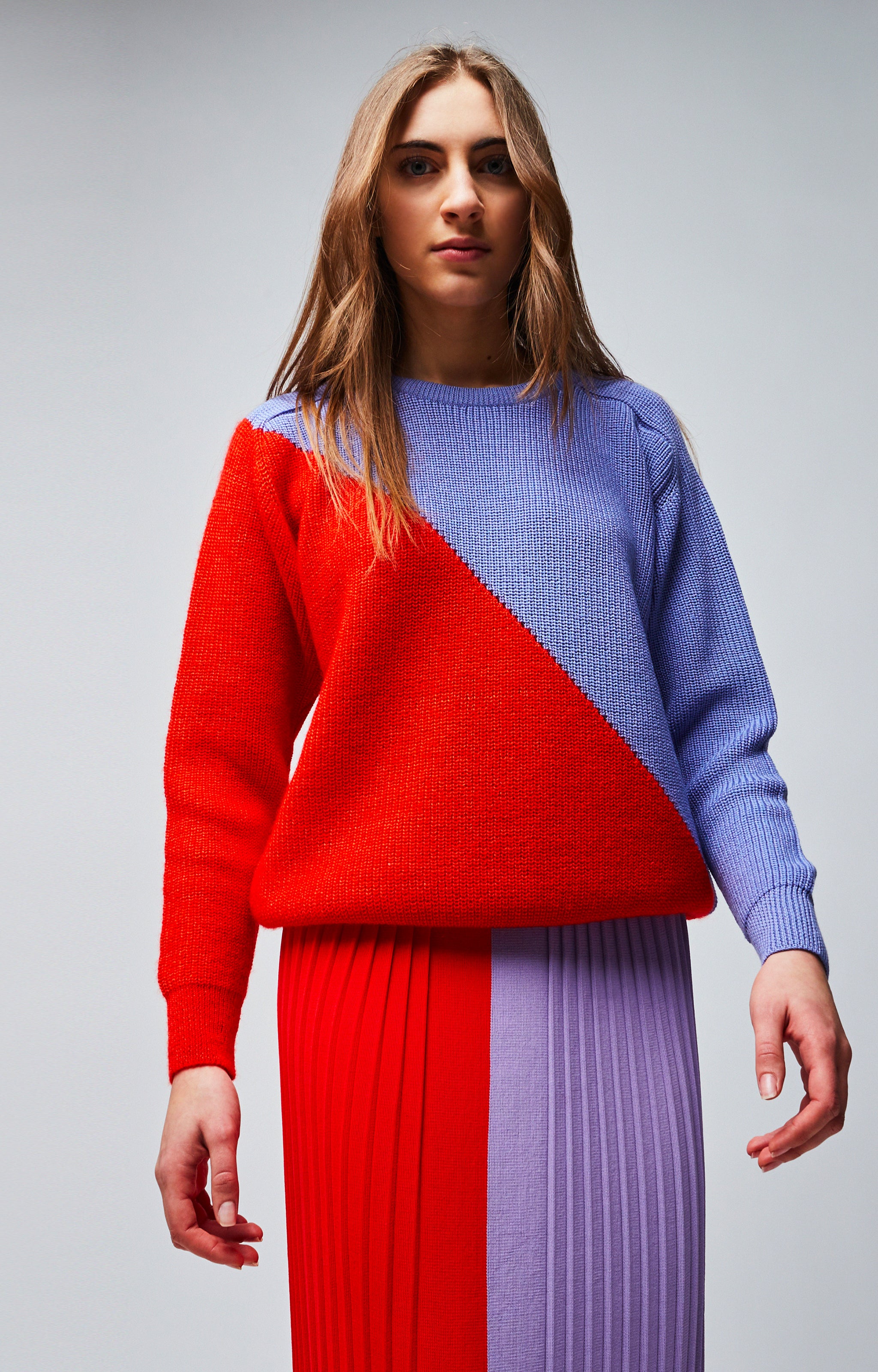 Diagonal unisex sweater