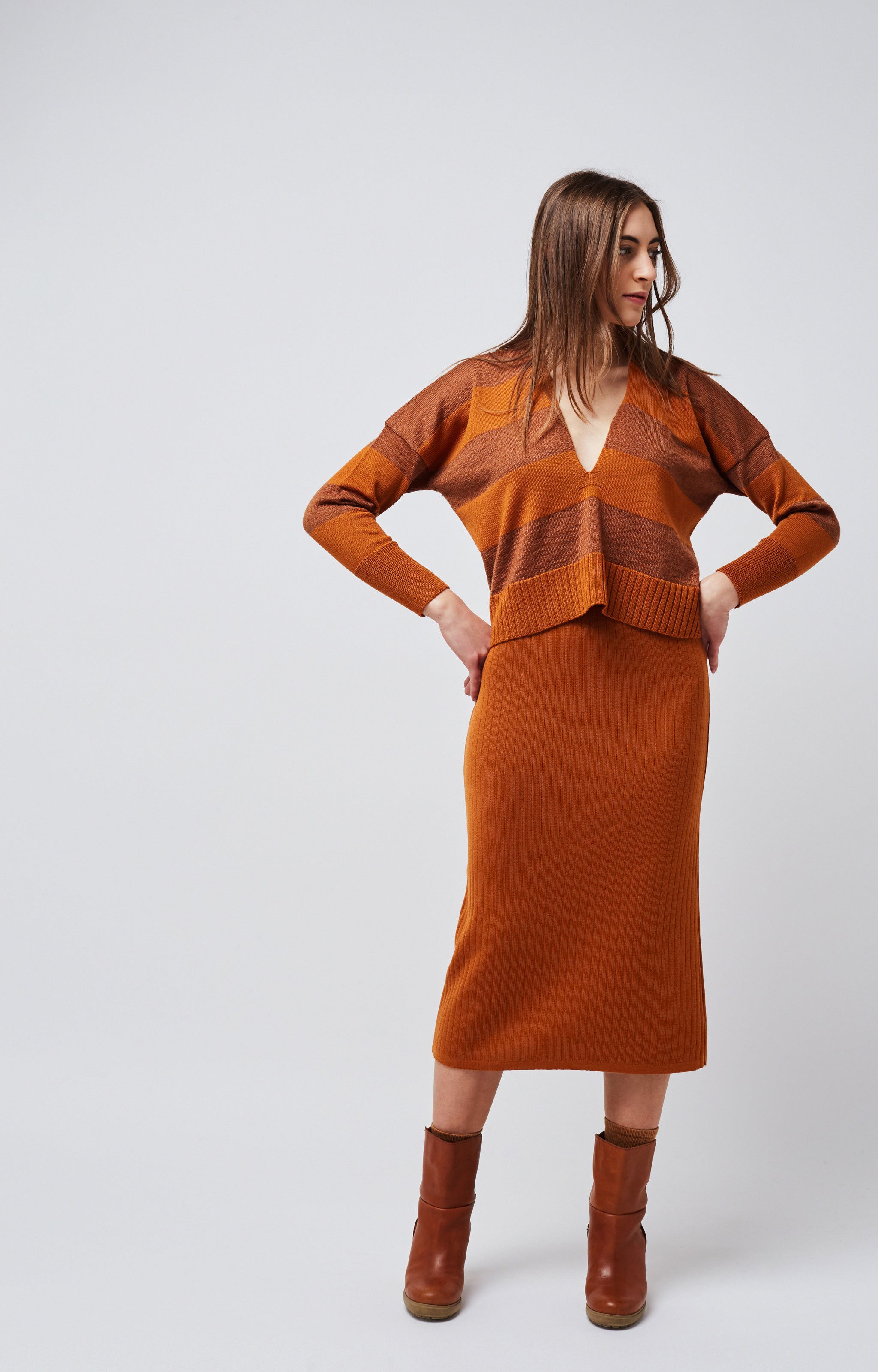 Ribbed skirt