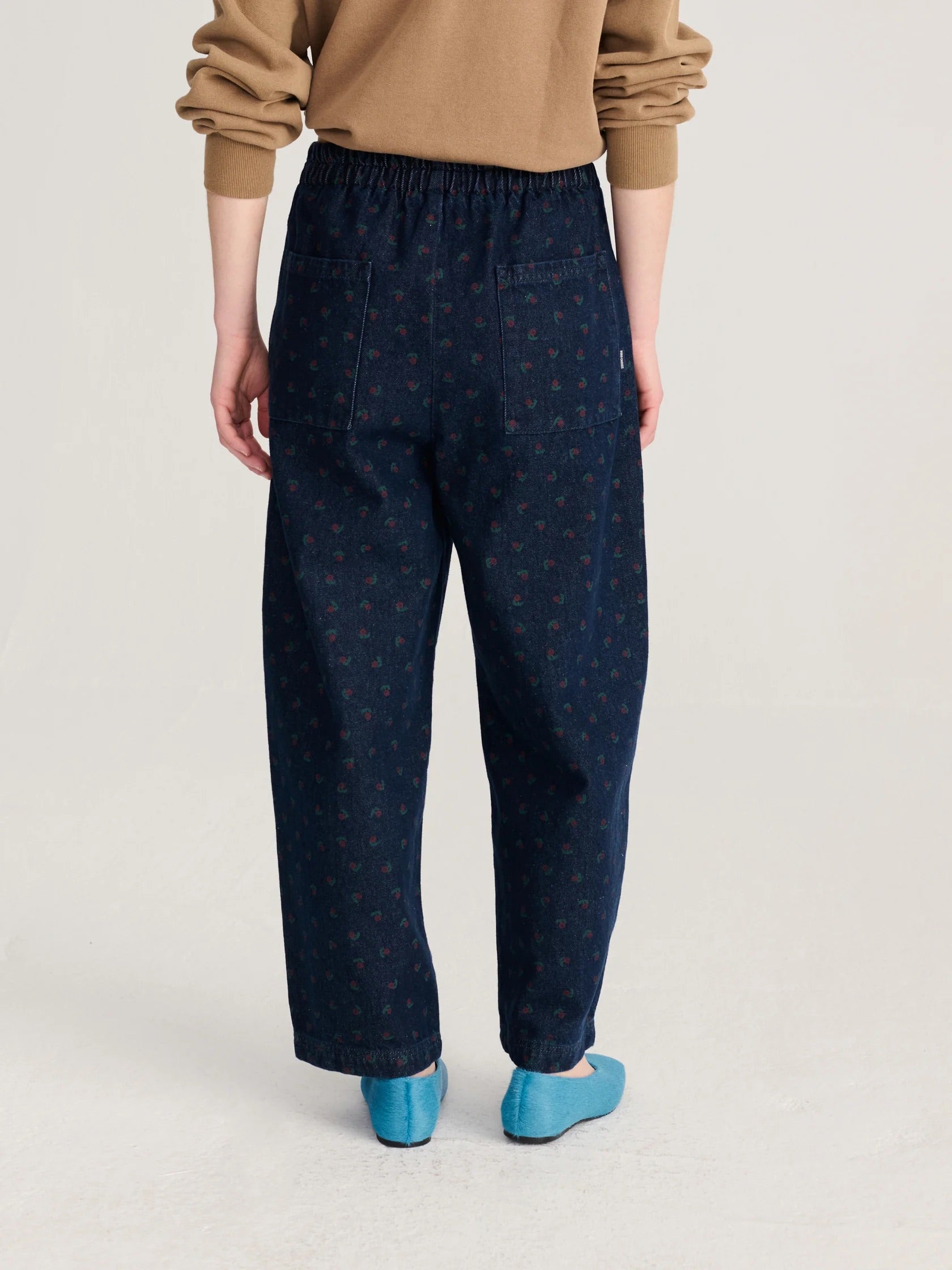 Swamp Whirl all over denim cocoon pants