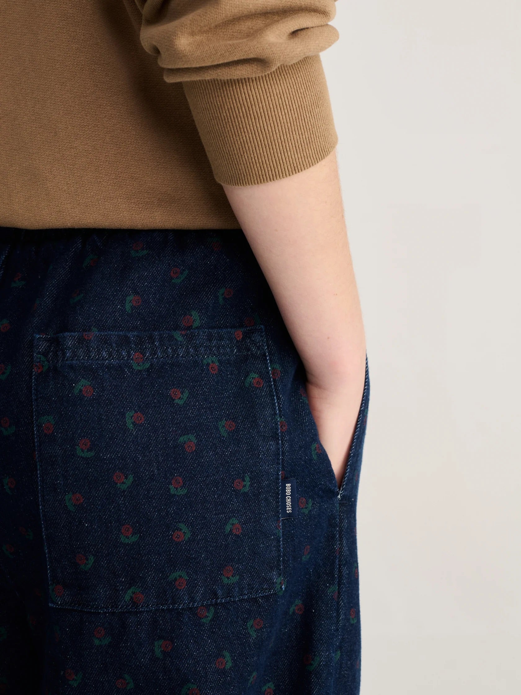 Swamp Whirl all over denim cocoon pants