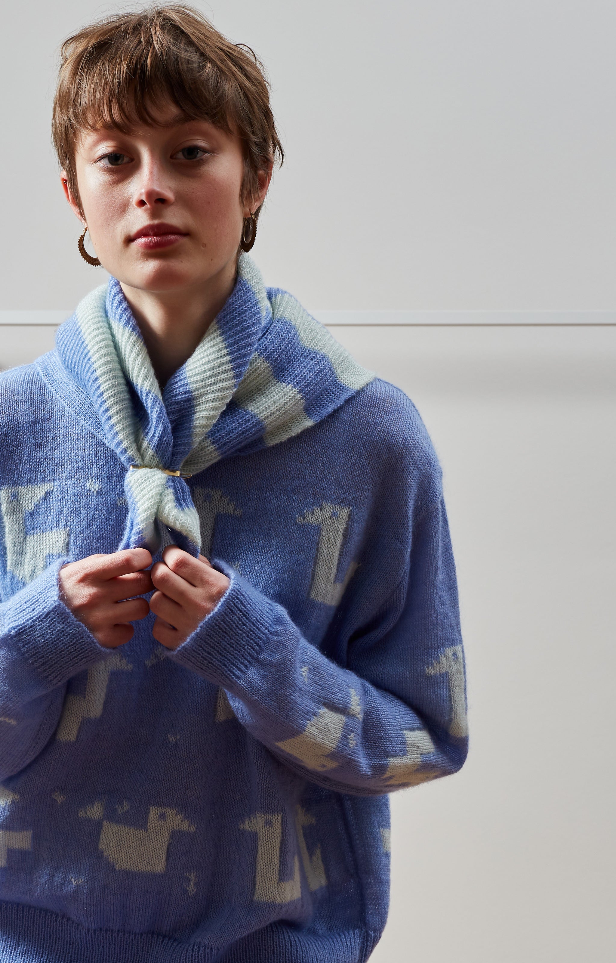Cloud striped foulard