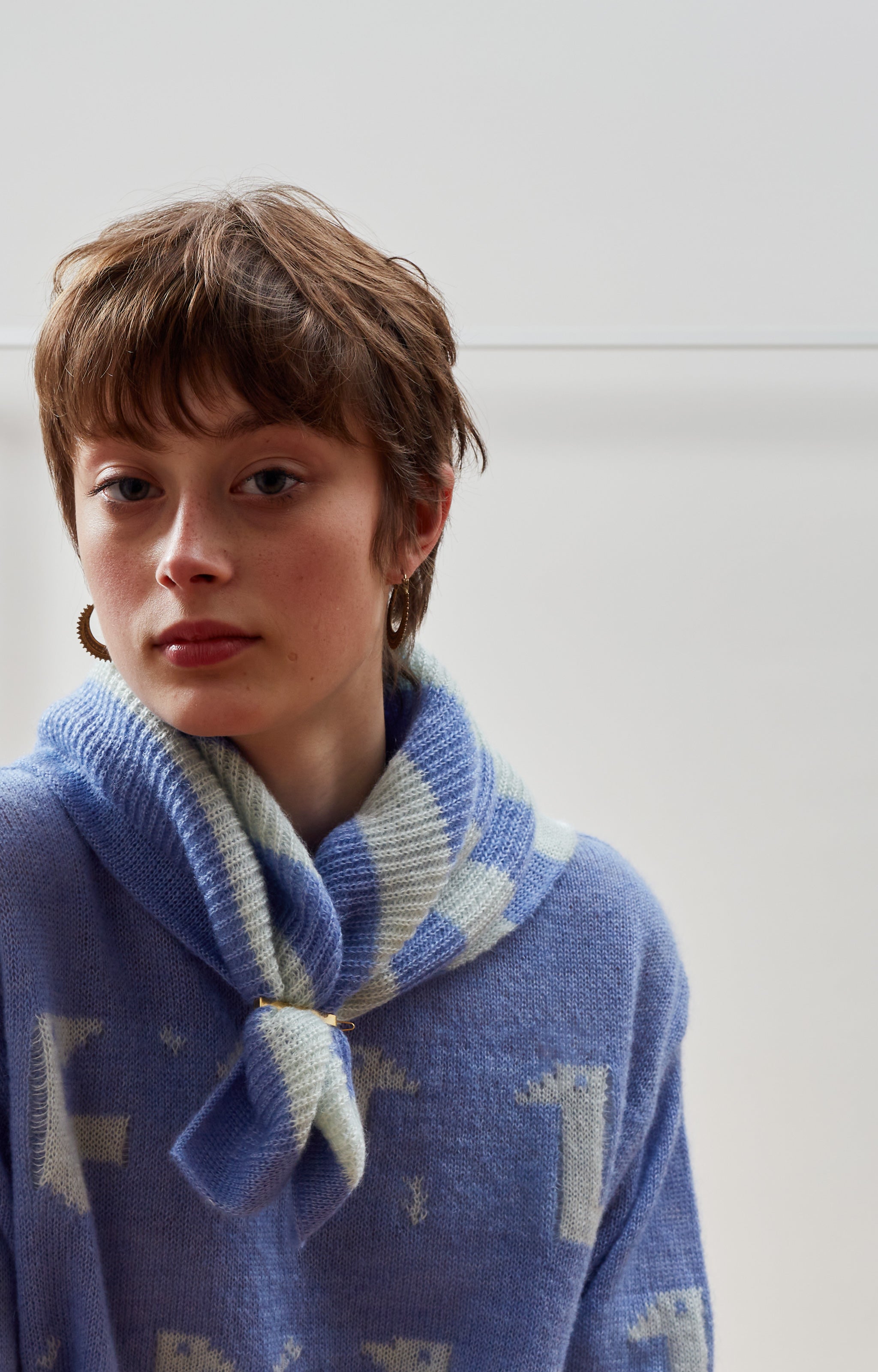 Cloud striped foulard