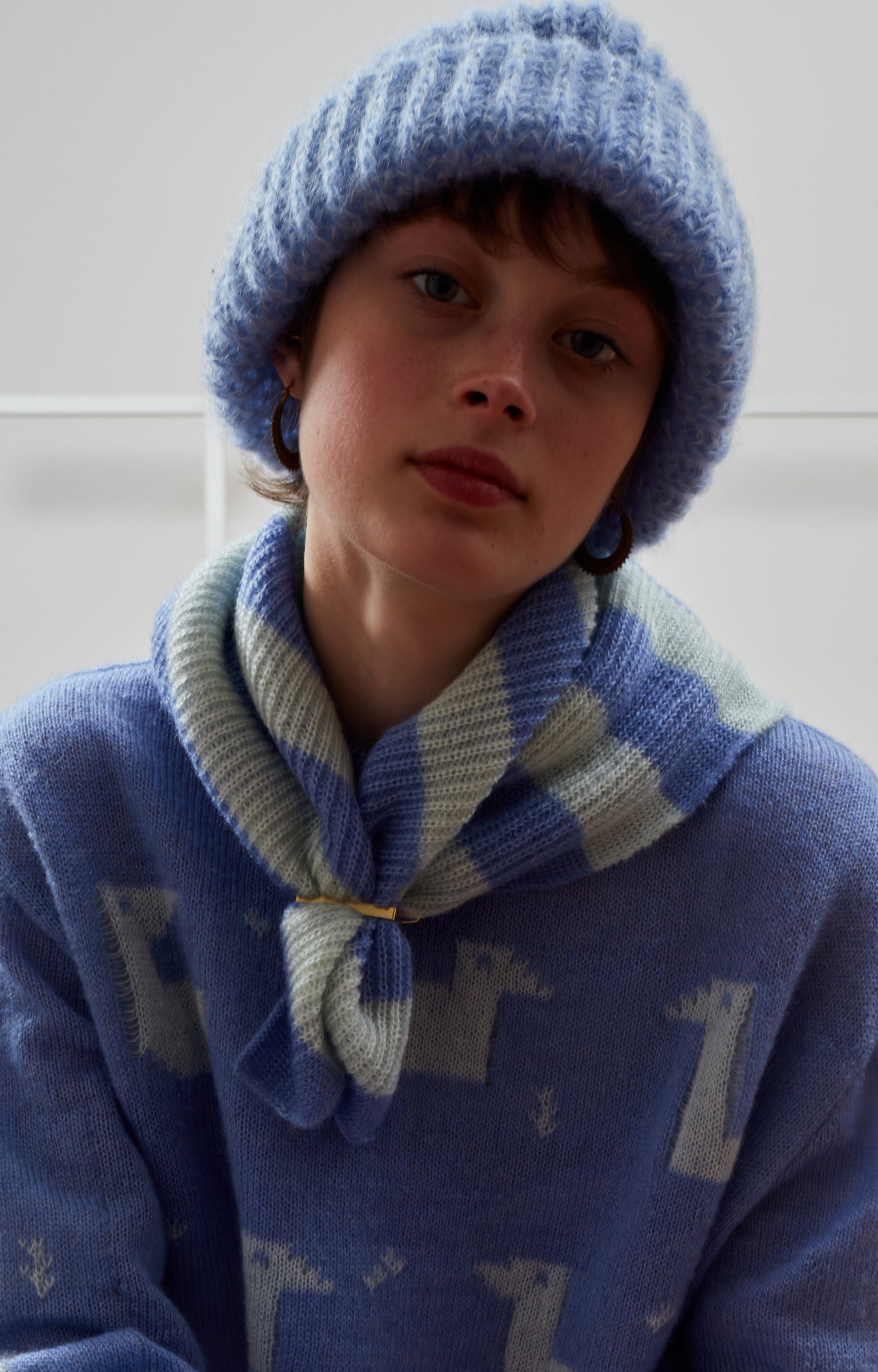 Cloud striped foulard