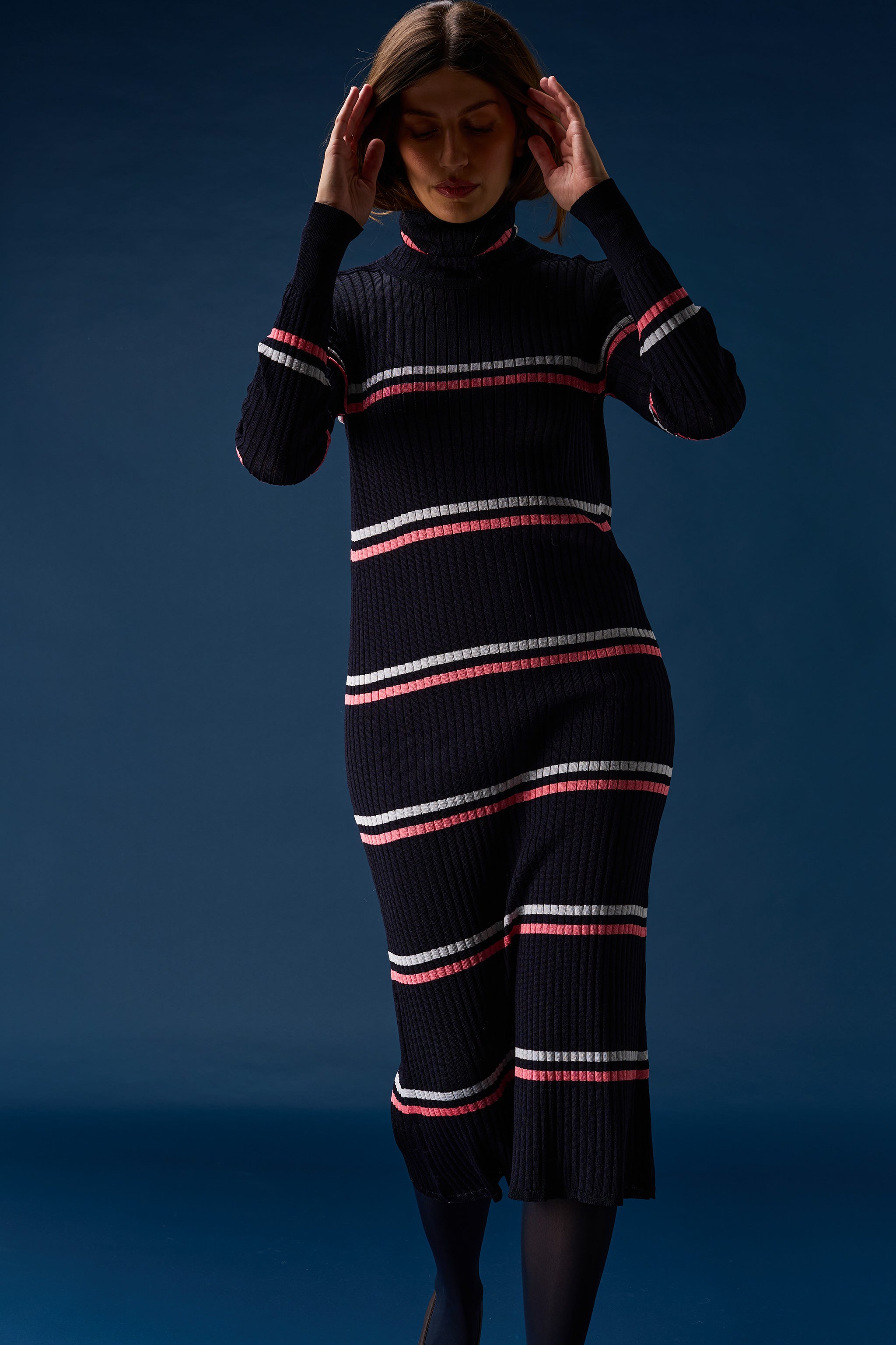Skin turtleneck dress