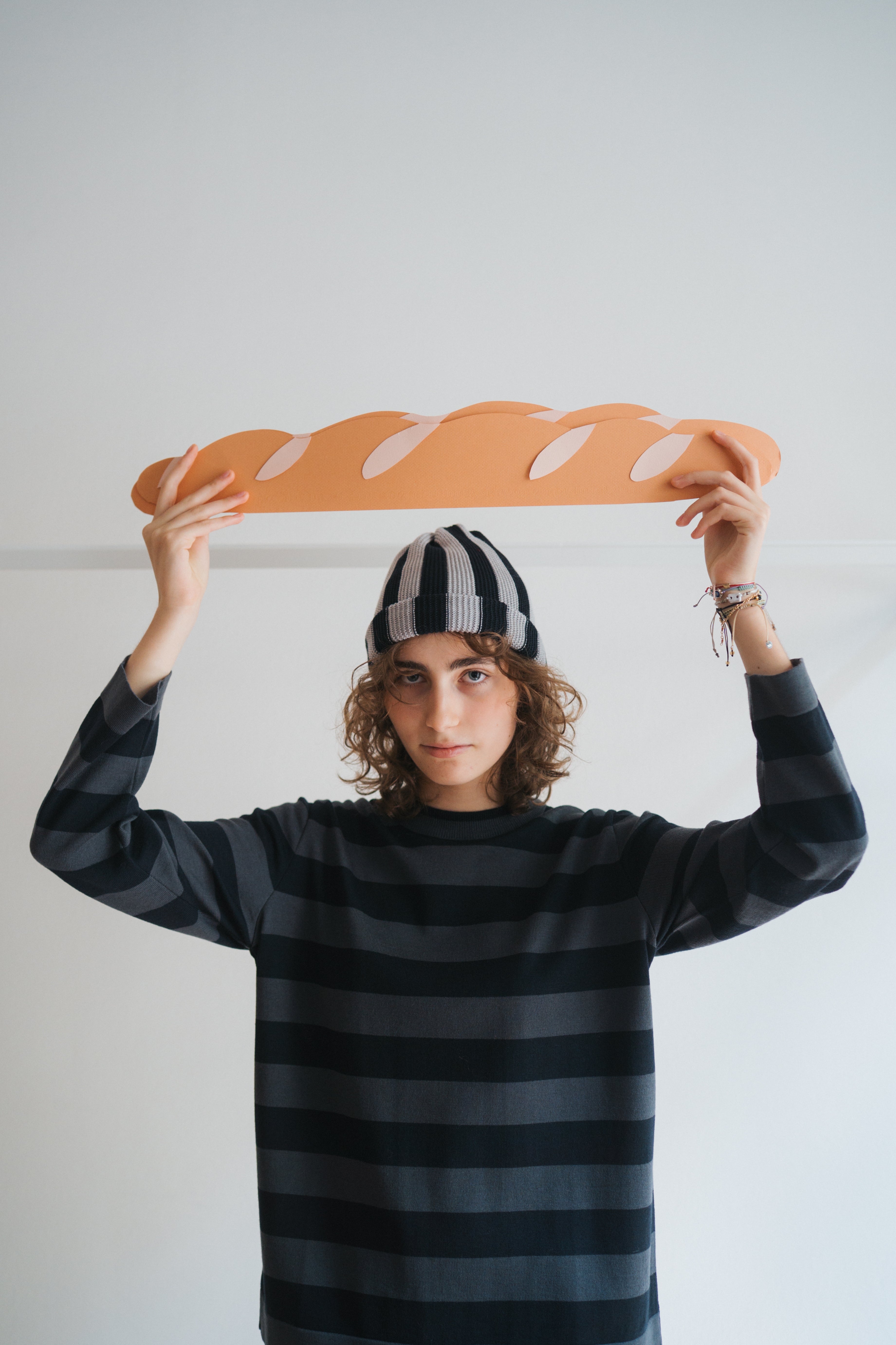 Striped unisex t-shirt