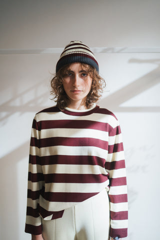 Striped unisex t-shirt