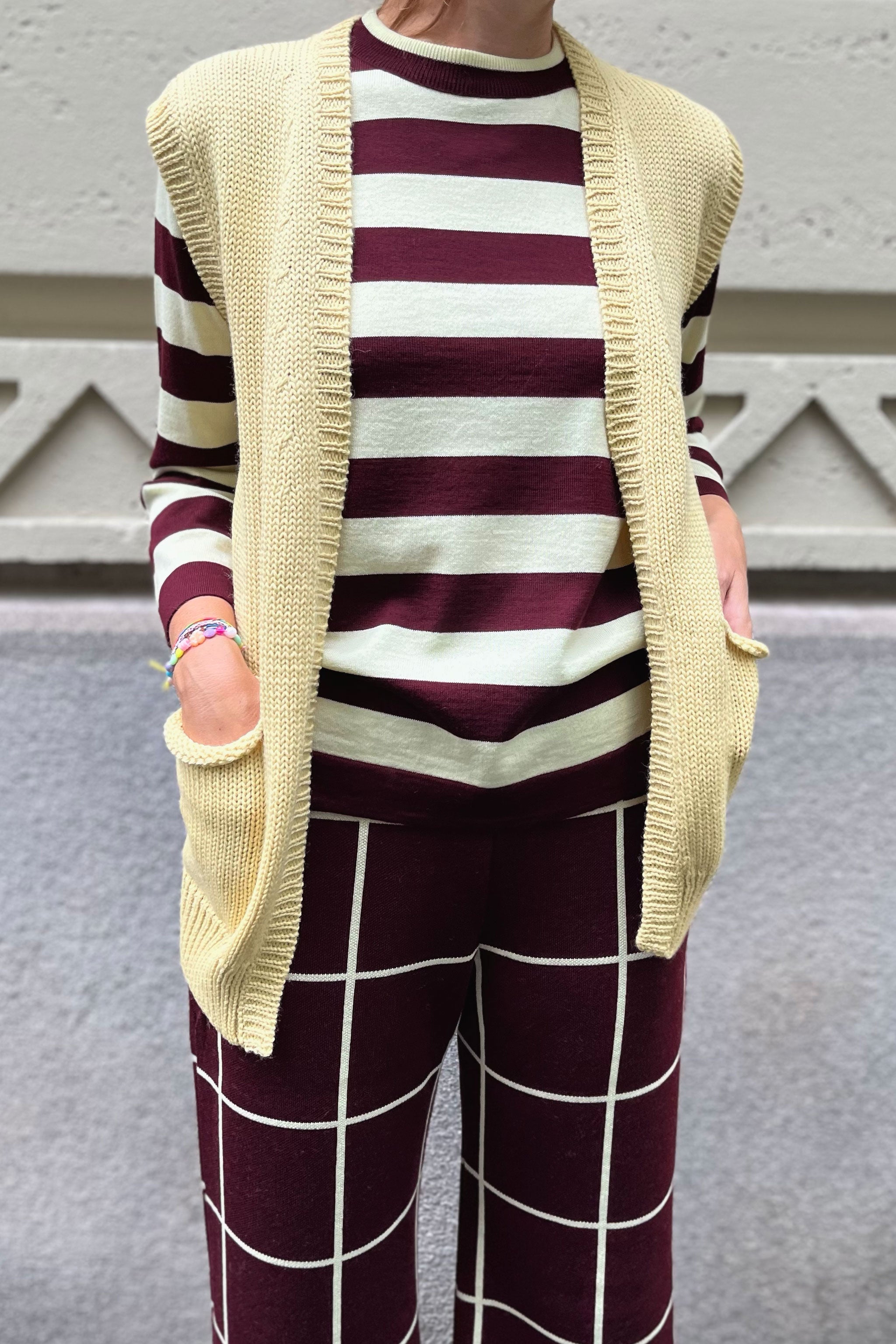Striped unisex t-shirt