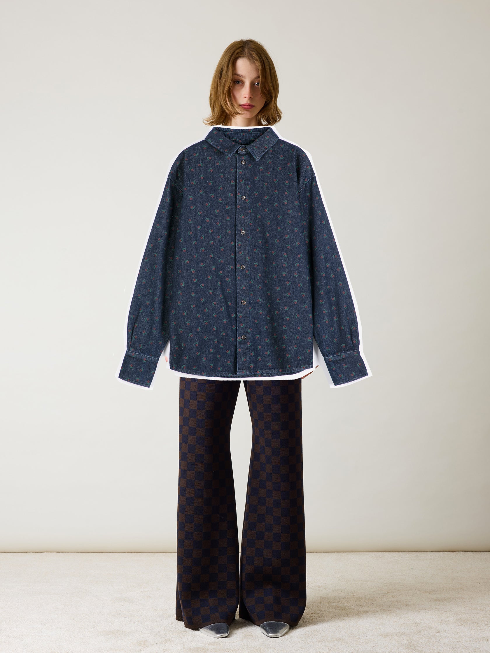 Swamp Whirl all over light denimshirt