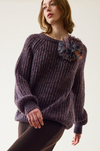 Puffy holographic sweater