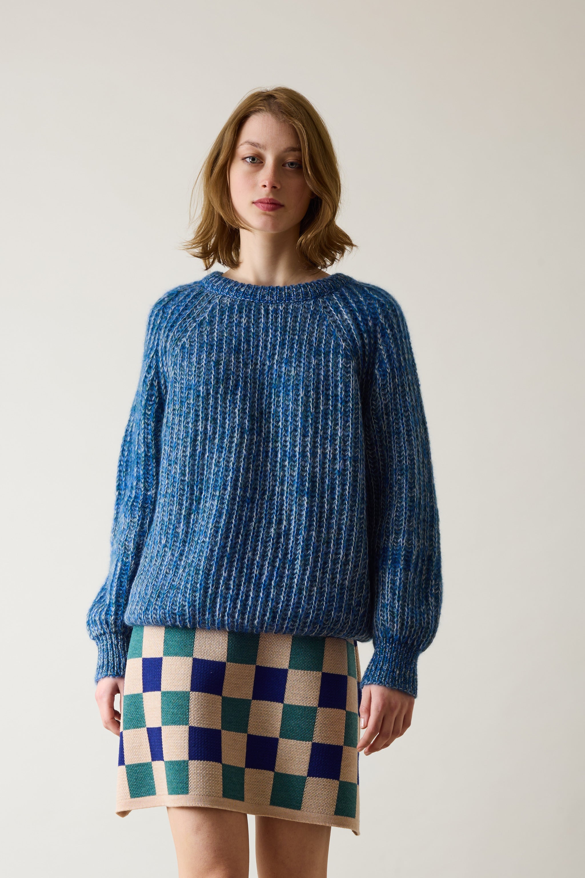Puffy holographic sweater